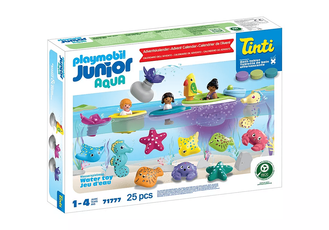 PLAYMOBIL 71777 JUNIOR & Tinti: Bunter Badespaß Adventskalender