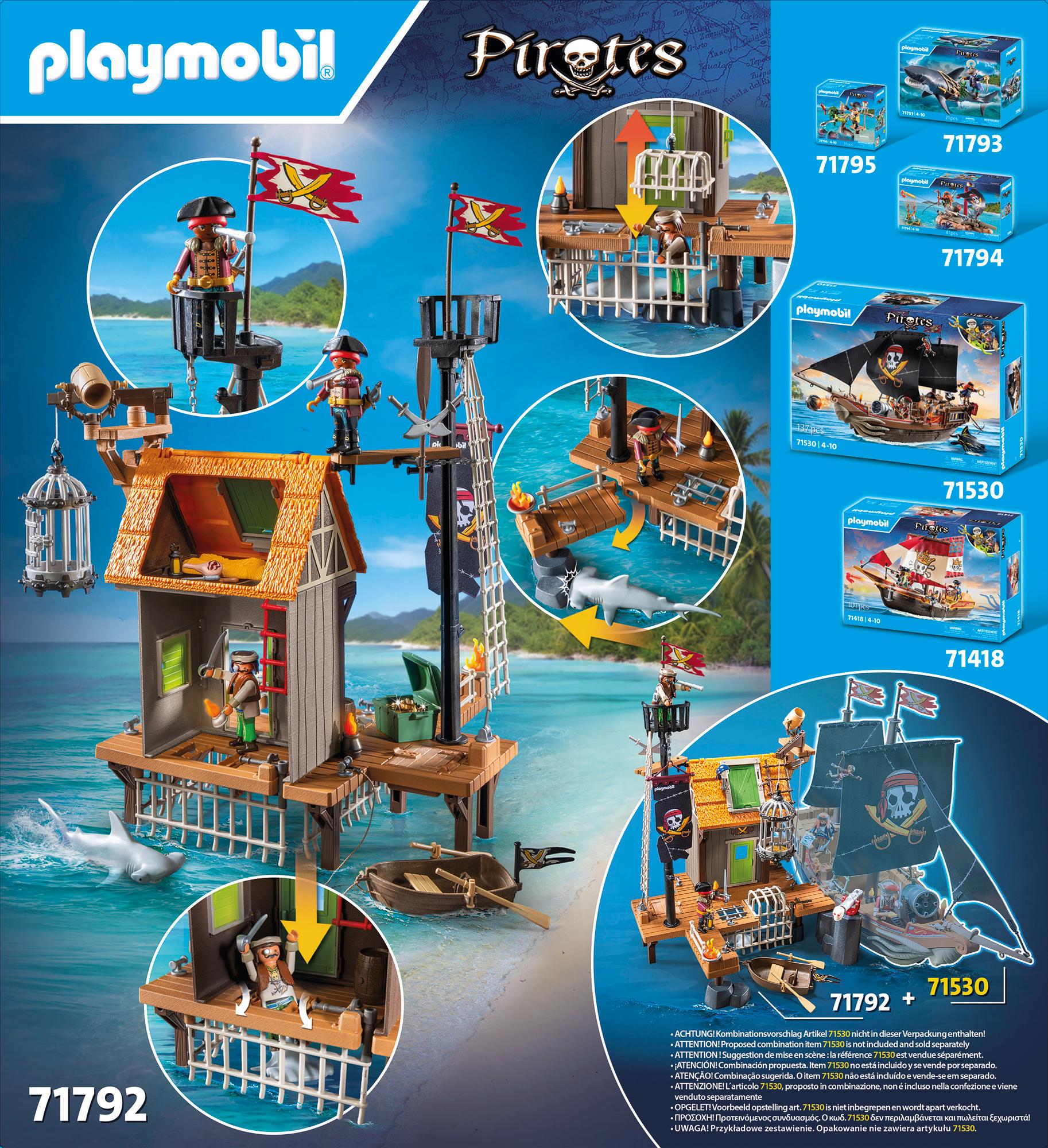 Produktbild PLAYMOBIL 71792 - Pirates - Piratenhafen mit Seeräuber-Gefängnis 2 von 6