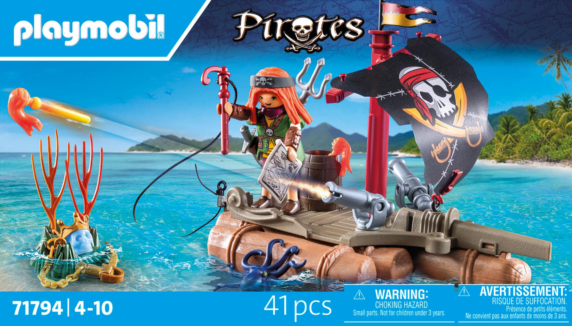 Produktbild PLAYMOBIL 71794 Schatzbergung auf Piratenfloss 3 von 5
