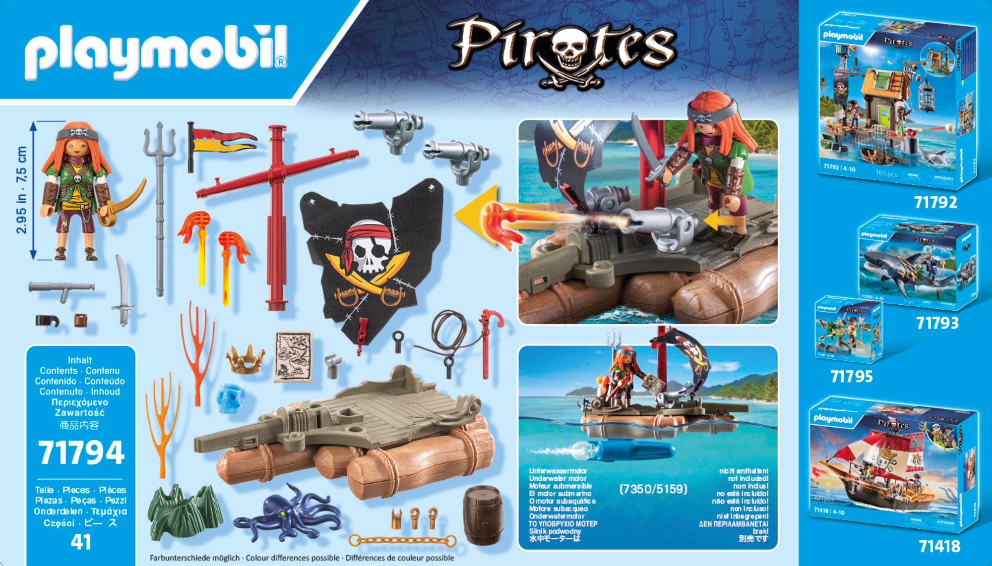 Produktbild PLAYMOBIL 71794 Schatzbergung auf Piratenfloss 2 von 5