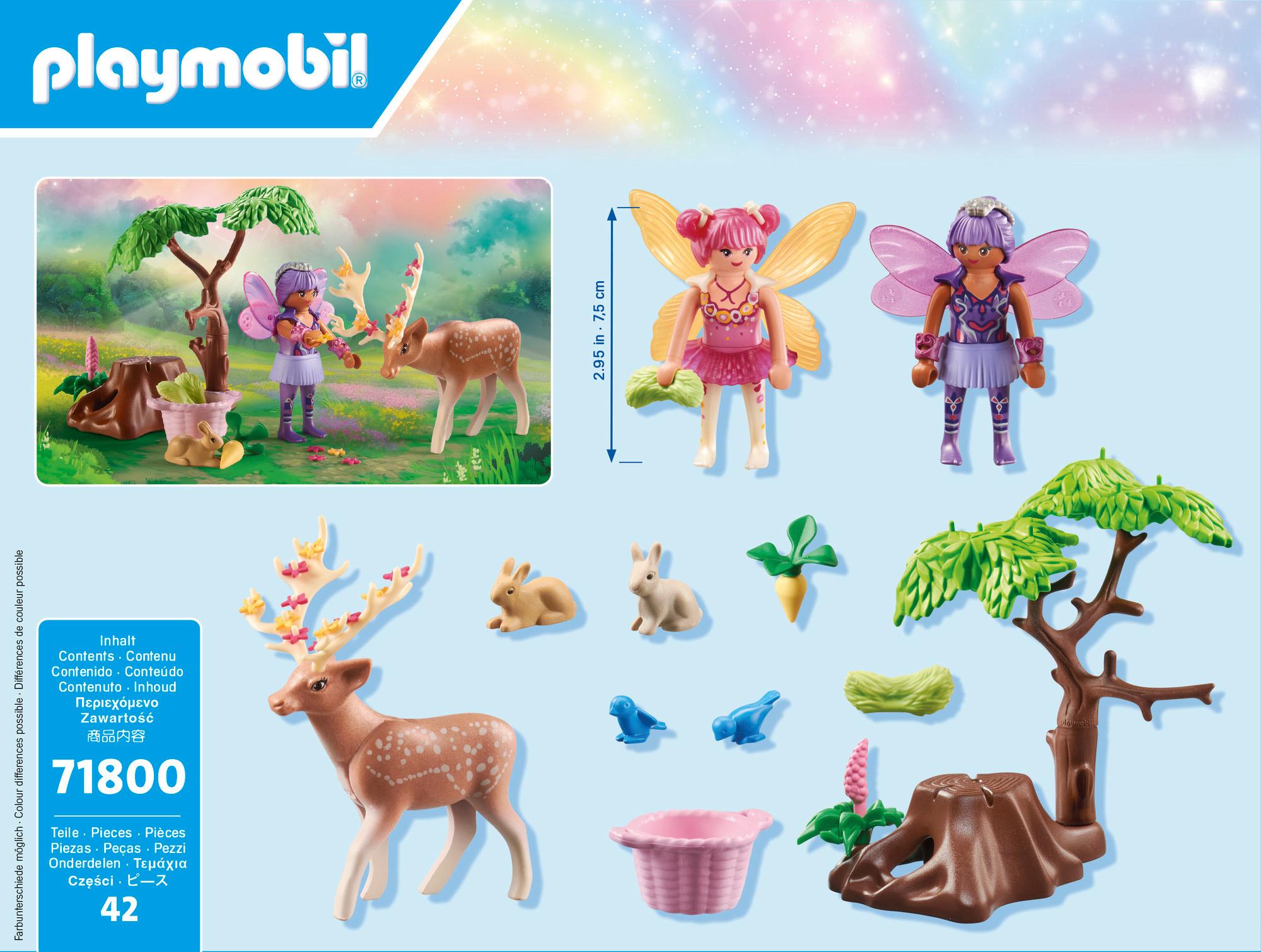 Produktbild PLAYMOBIL 71800 - Fairies - Feen mit süßen Waldtieren 2 von 4