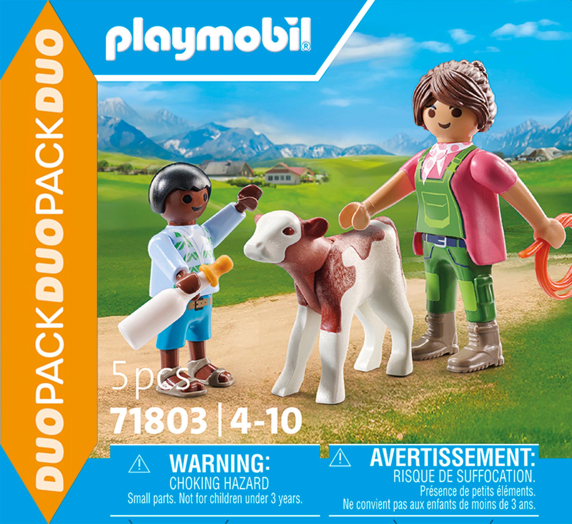 Produktbild PLAYMOBIL 71803 DUOPACK Bäuerin mit Kind und Kalb 3 von 4