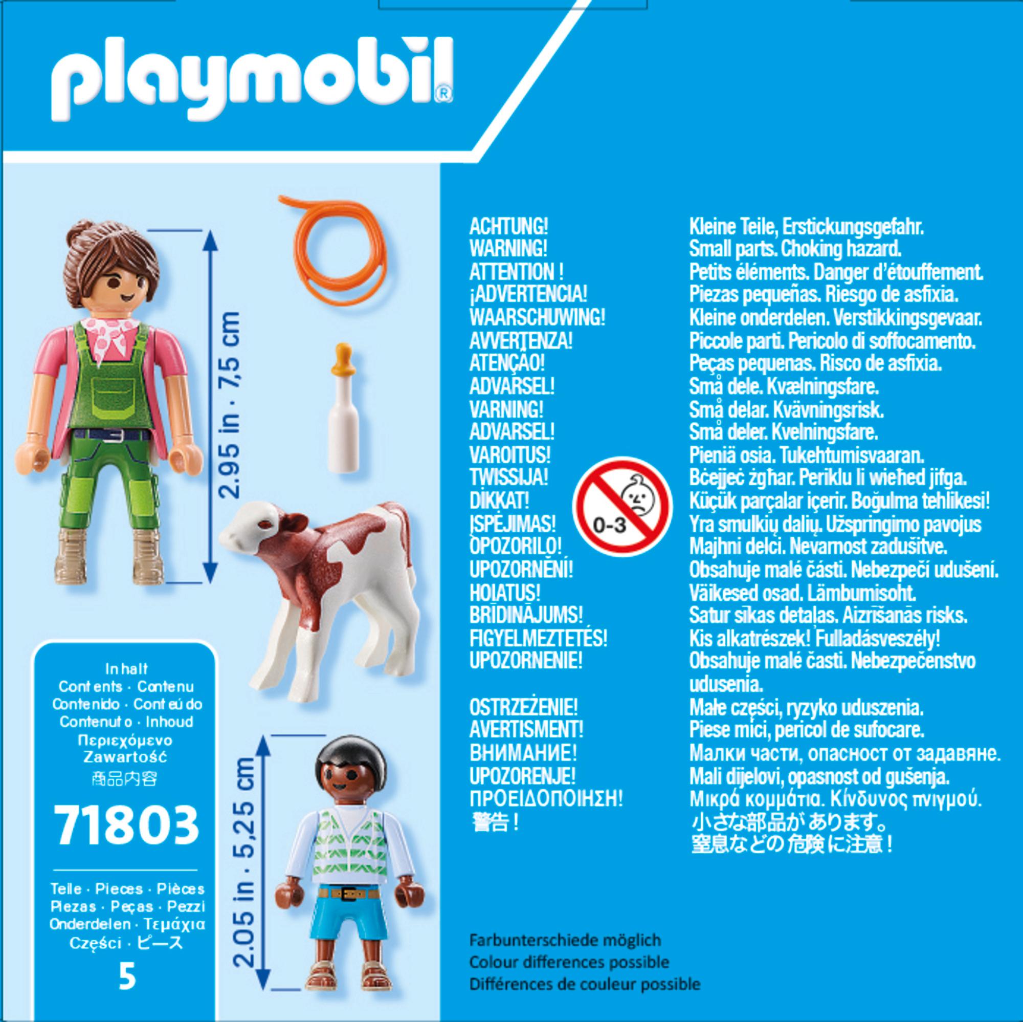 Produktbild PLAYMOBIL 71803 DUOPACK Bäuerin mit Kind und Kalb 2 von 4