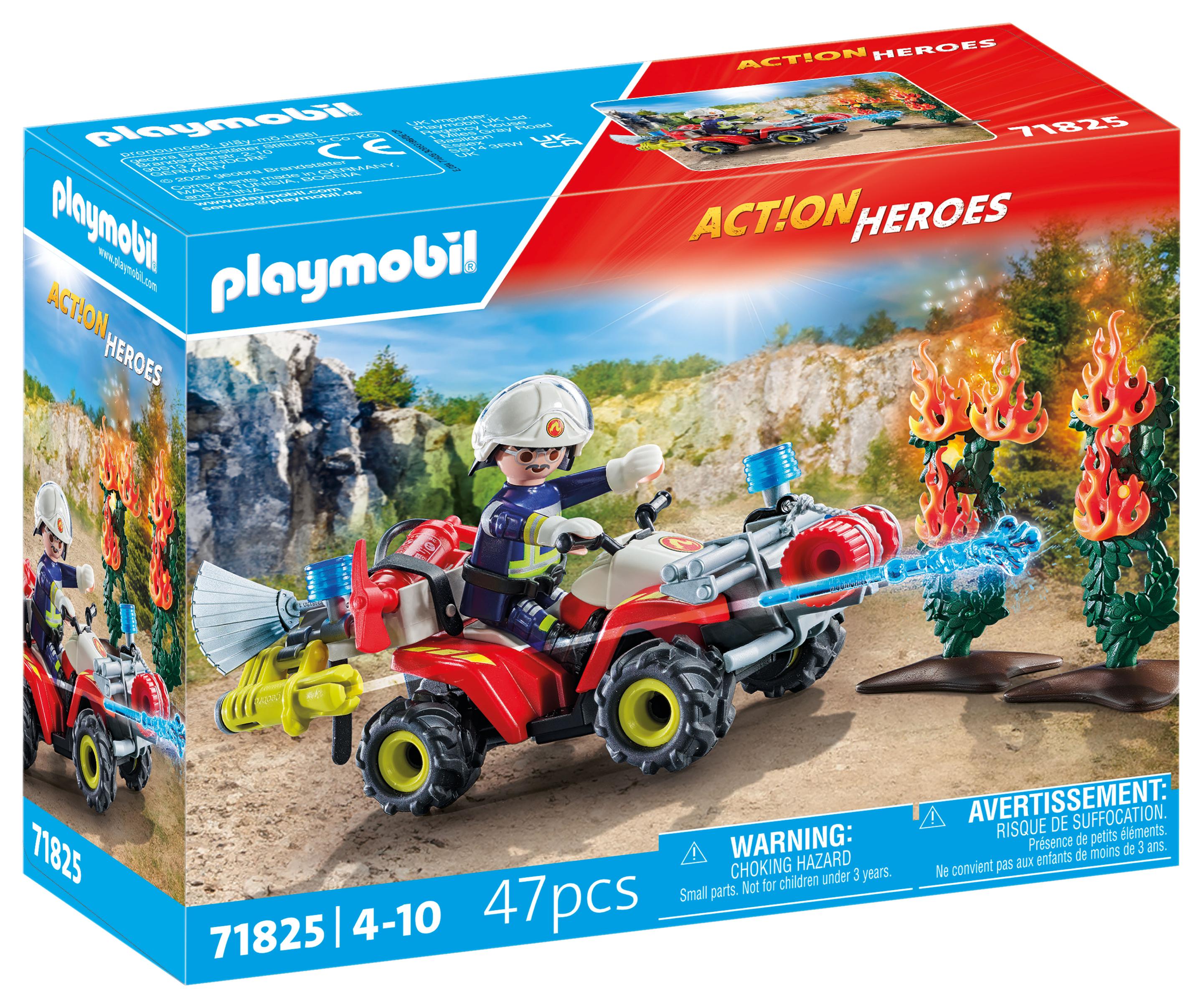 PLAYMOBIL 71825 ACTION HEROES Feuerwehr Quad löscht Heckenbrand