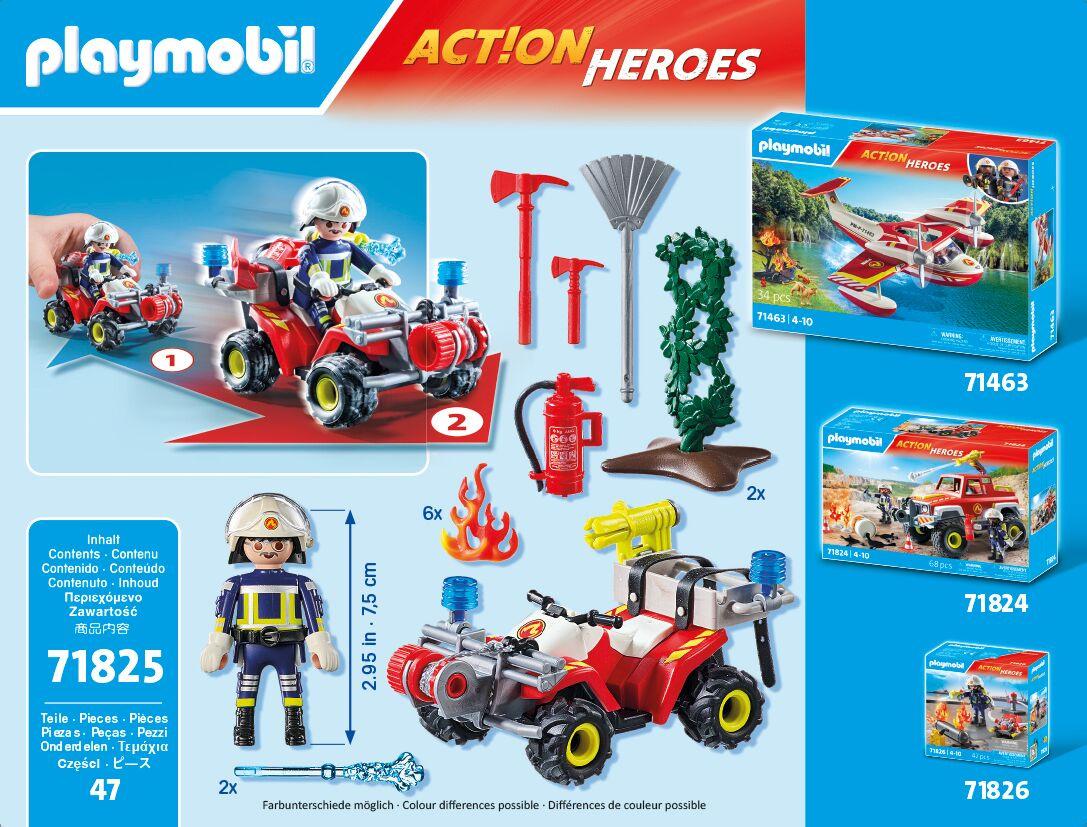 Produktbild PLAYMOBIL 71825 ACTION HEROES Feuerwehr Quad löscht Heckenbrand 2 von 5