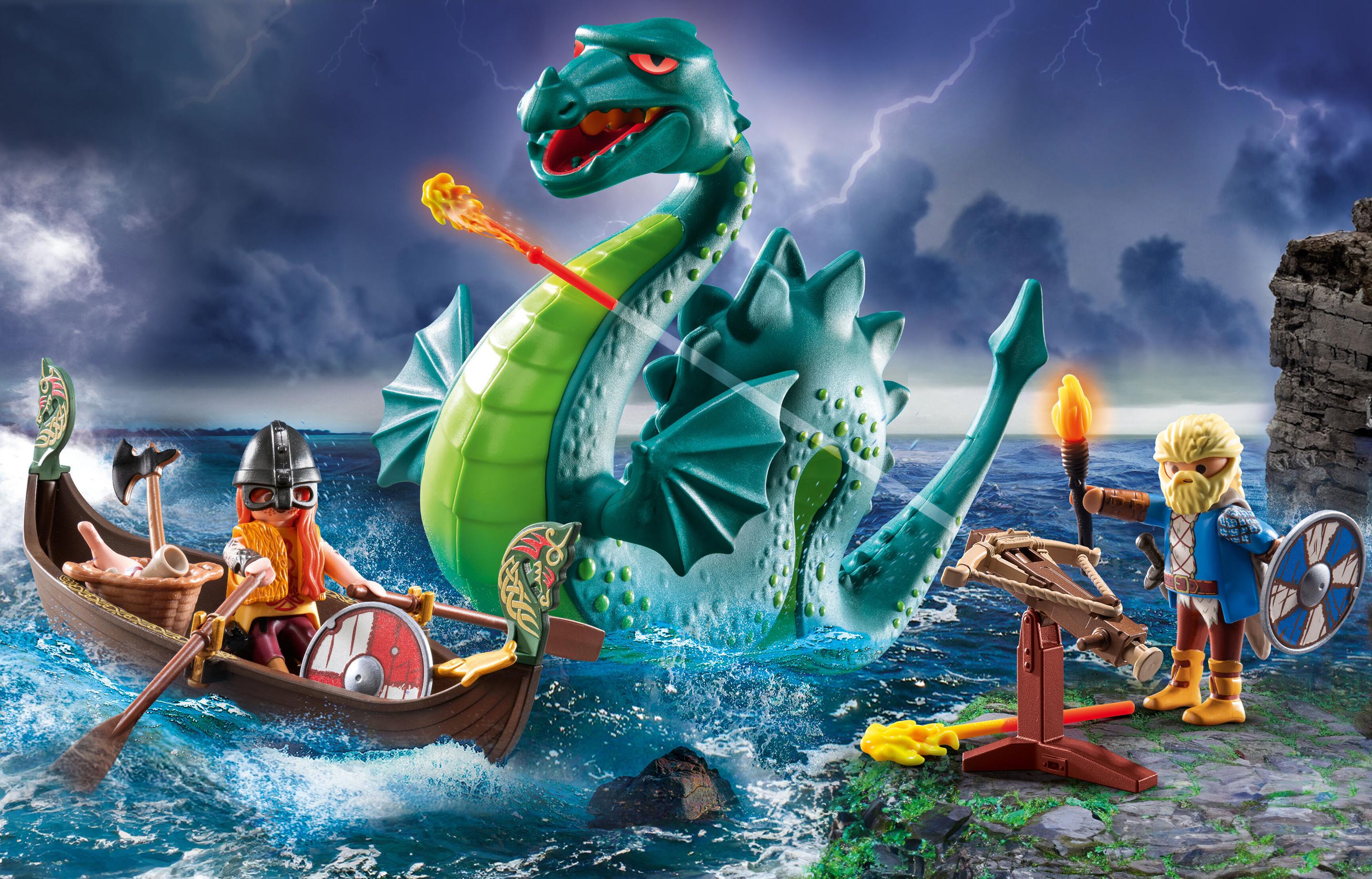 Produktbild PLAYMOBIL 71830 - History - Wikinger mit Seeungeheuer 3 von 6