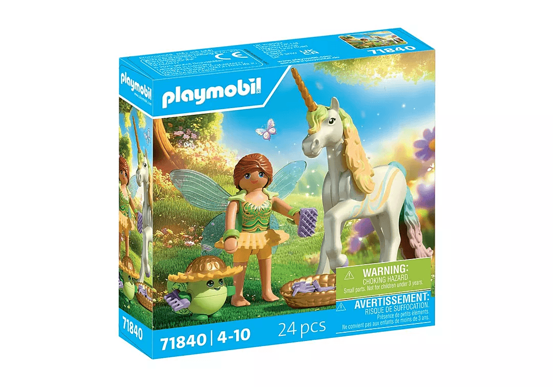 PLAYMOBIL 71840 - Magic Unicorns - Sammeleinhorn Regenbogenblume mit Fee