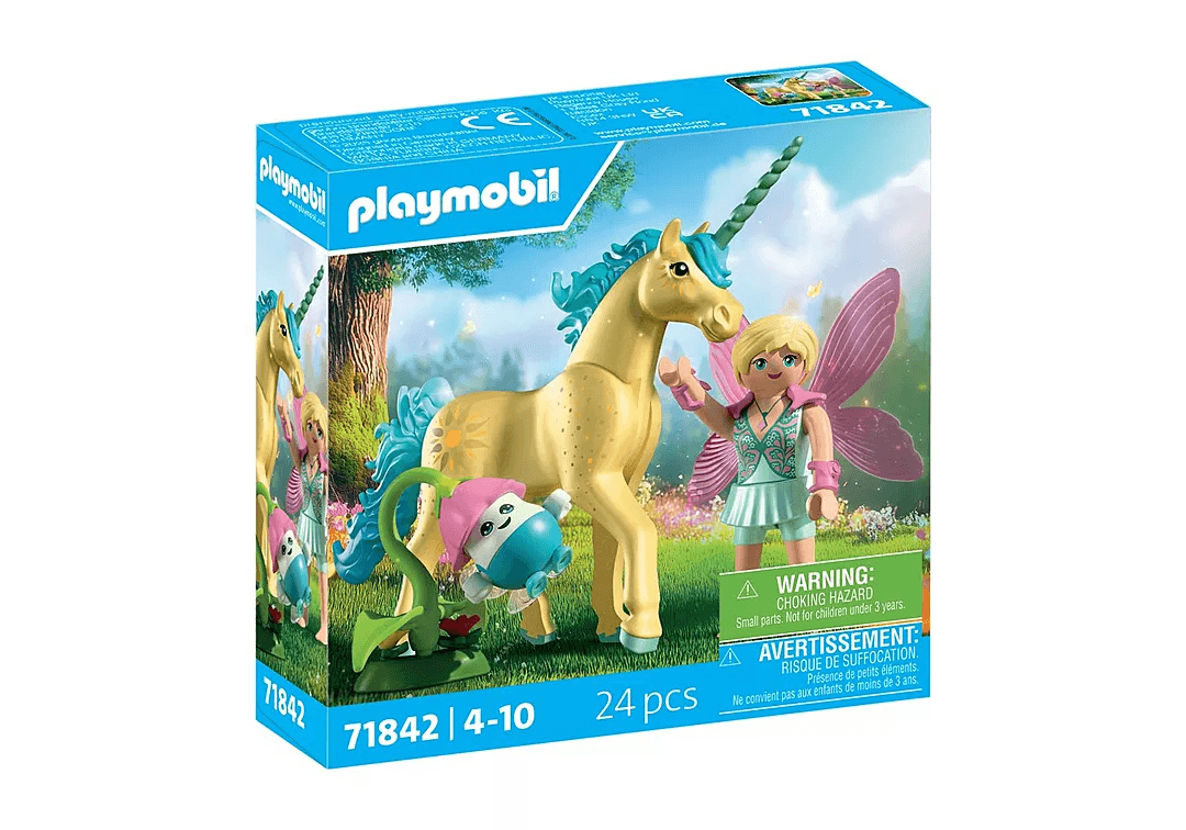 PLAYMOBIL 71842 - Magic Unicorns - Sammeleinhorn Sonnenscheinblüte mit Fee