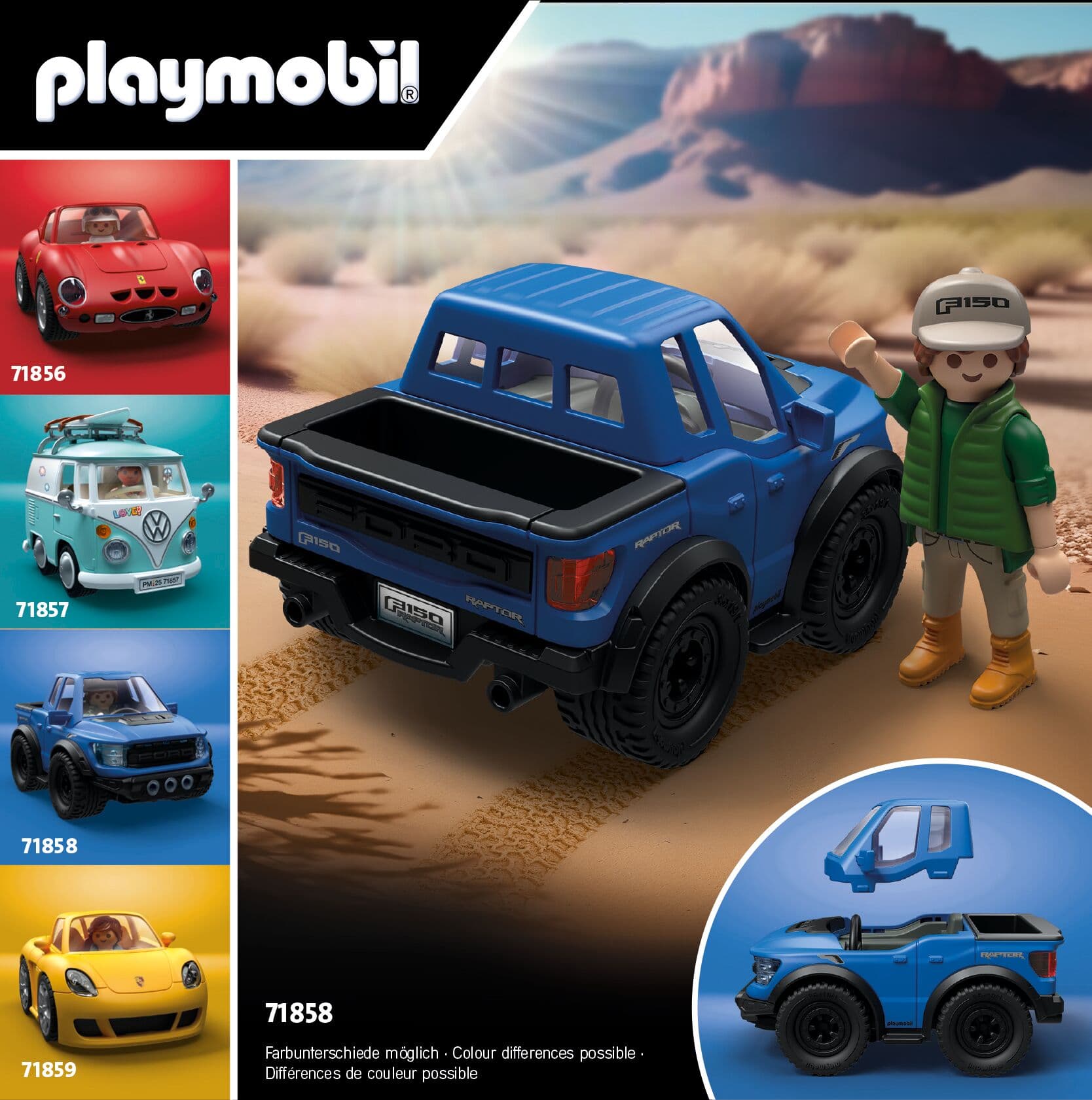 Produktbild PLAYMOBIL 71858 - Cars - PLAYMOBIL X Ford F-150 Raptor 2 von 4