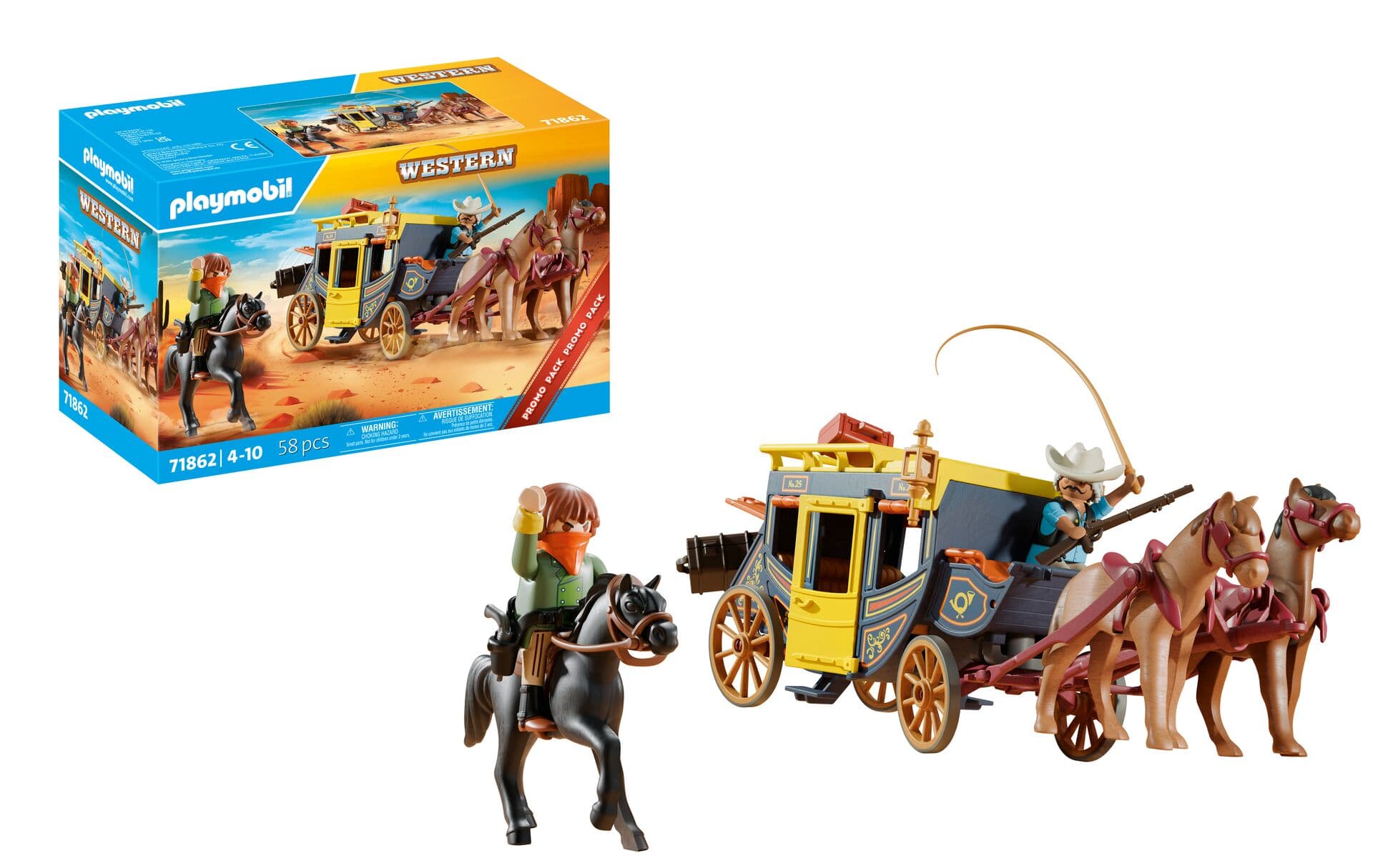 Produktbild PLAYMOBIL 71862 - History - Postkutschenüberfall im Wilden Westen 3 von 4