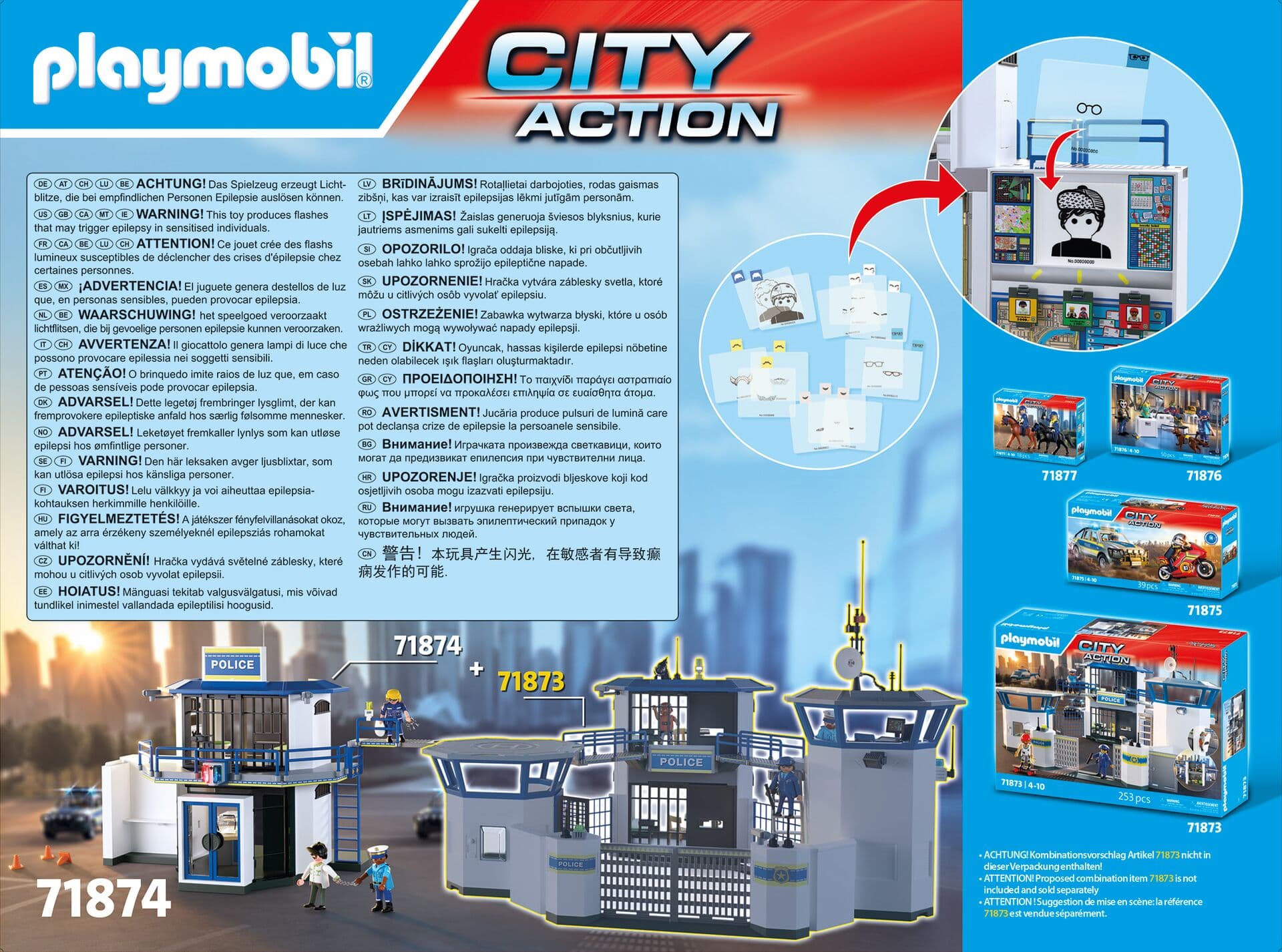 Produktbild PLAYMOBIL 71874 - City Action - Polizeiwache mit Fahndungsraum 3 von 4