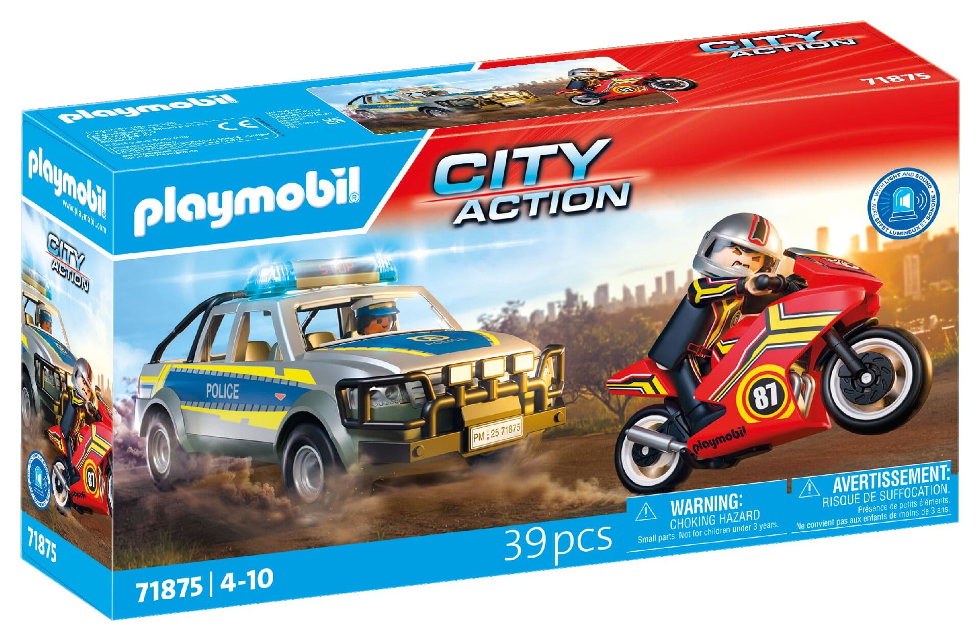 PLAYMOBIL 71875 - City Action - Verfolgungsjagd mit Polizei Pick-Up
