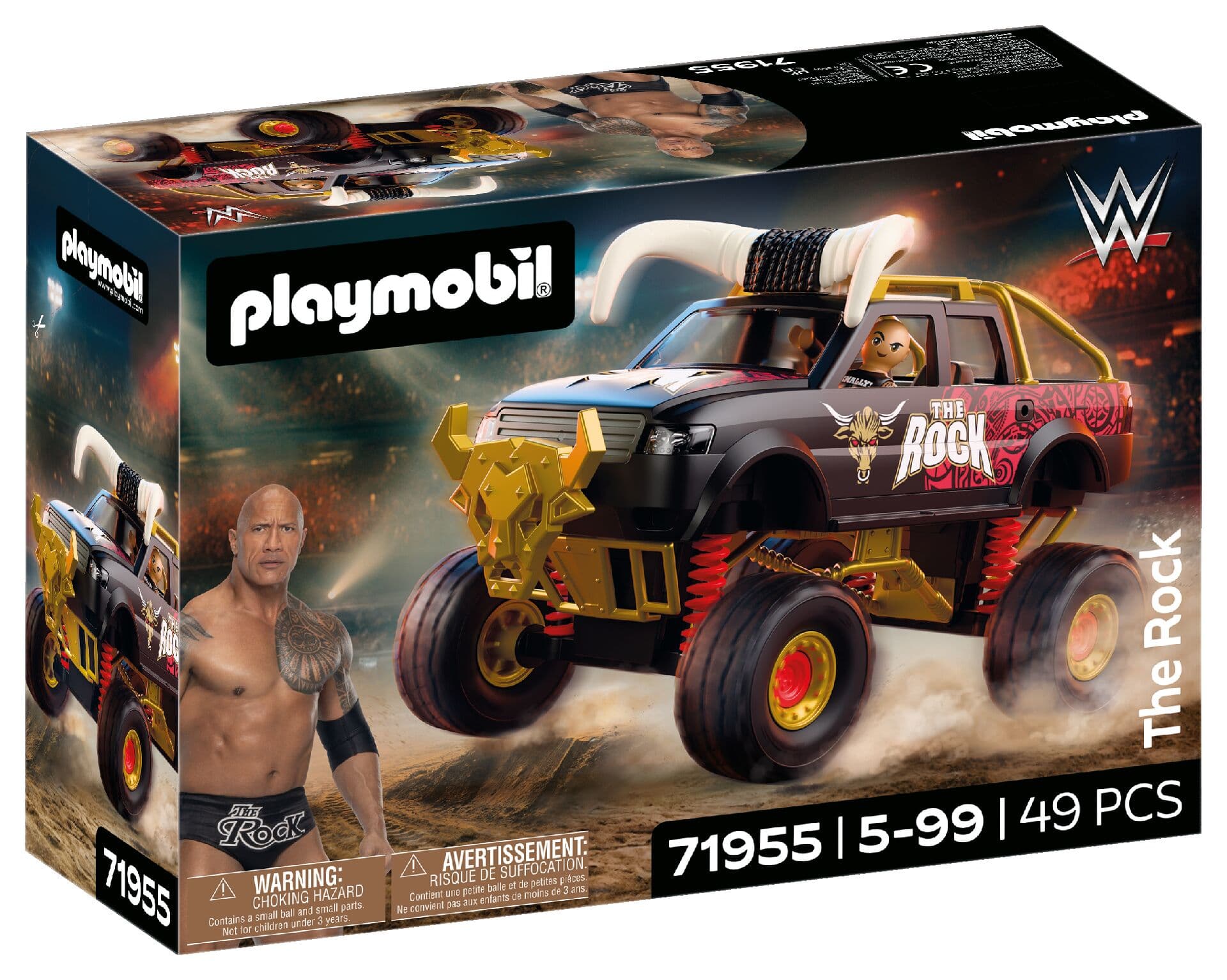 PLAYMOBIL 71955 WWE The Rock Monster Truck