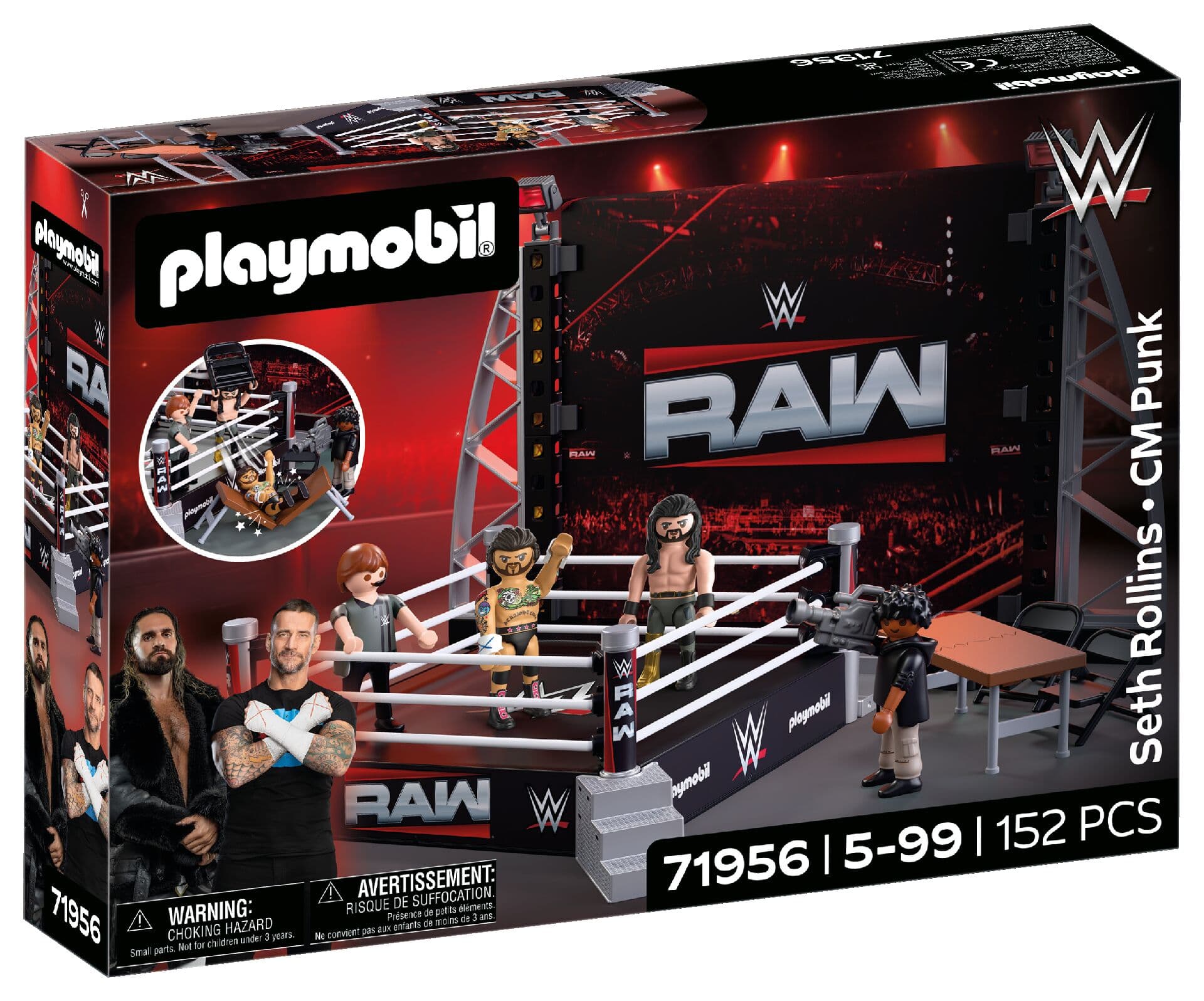 PLAYMOBIL 71956 WWE RAW Ring Collectors Set