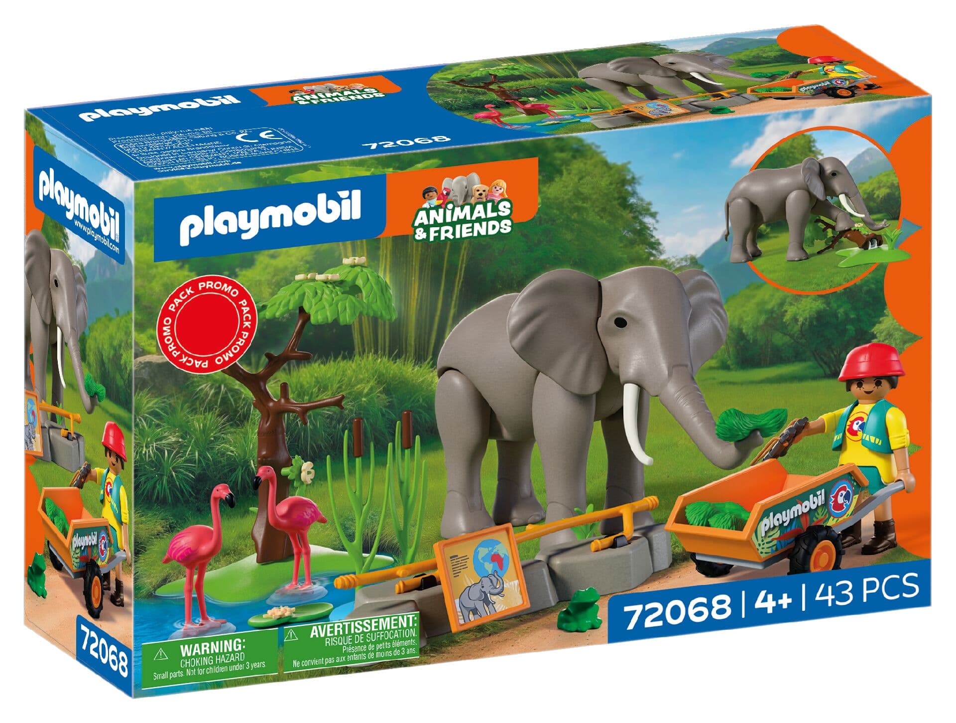 PLAYMOBIL 72068 - Animals and Friends - Elefant mit Tierpfleger