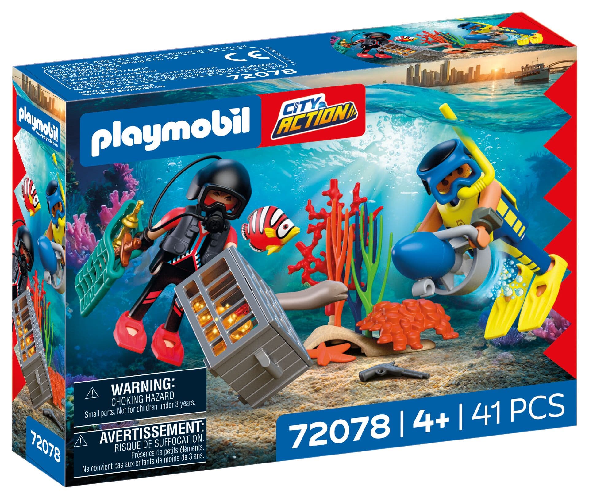 PLAYMOBIL 72078 - City Action - Polizeitaucher mit Schatz