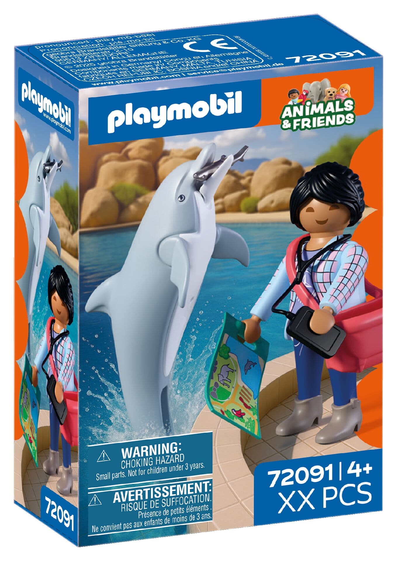 PLAYMOBIL 72091- Animals and Friends - Zoo: Delfin und Besucherin