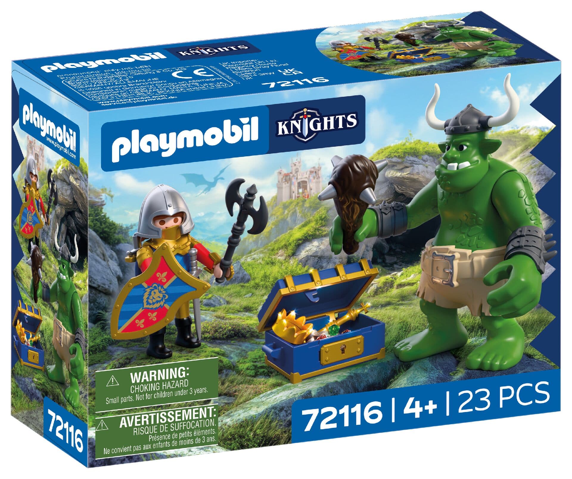 PLAYMOBIL 72116 - Knights - Troll mit Löwenritterschatz