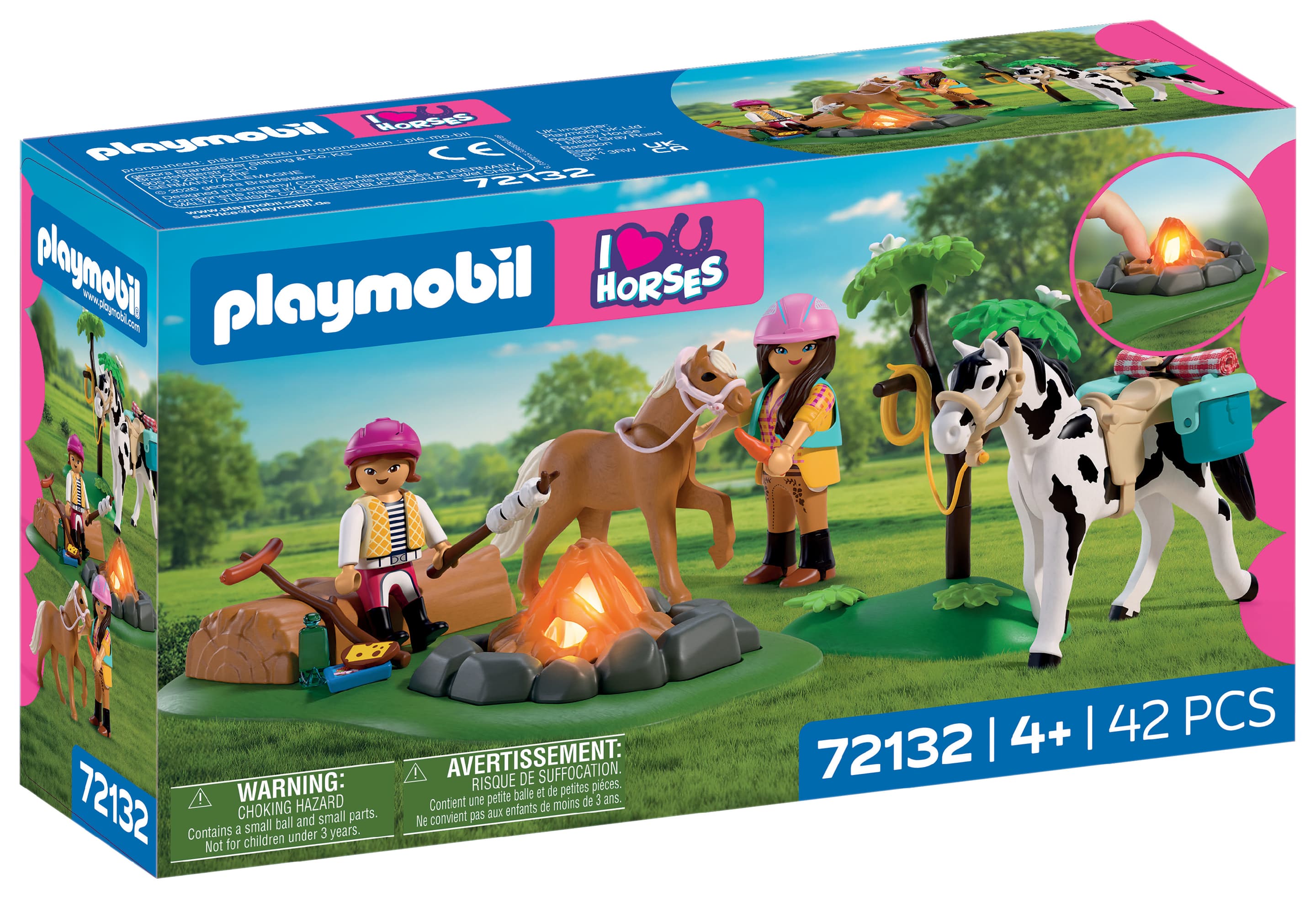 PLAYMOBIL 72132 I Love Horses Reitausflug mit Lagerfeuer