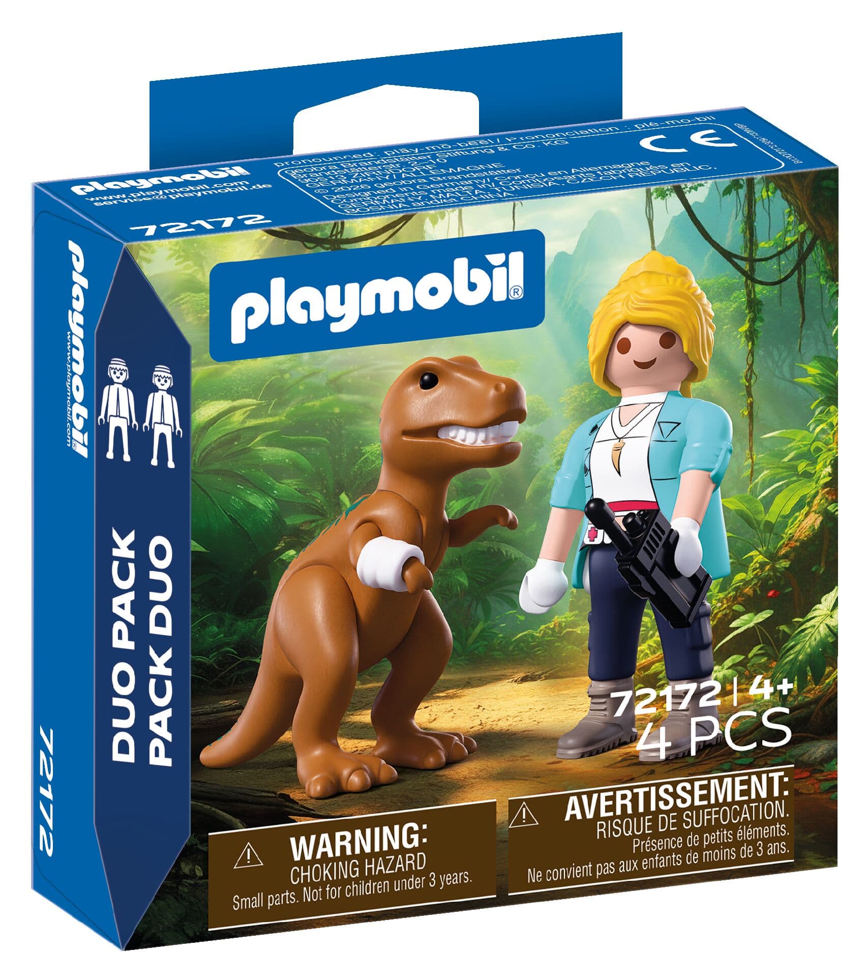 PLAYMOBIL 72172 - Adventure - DuoPack T-Rex mit Forscherin