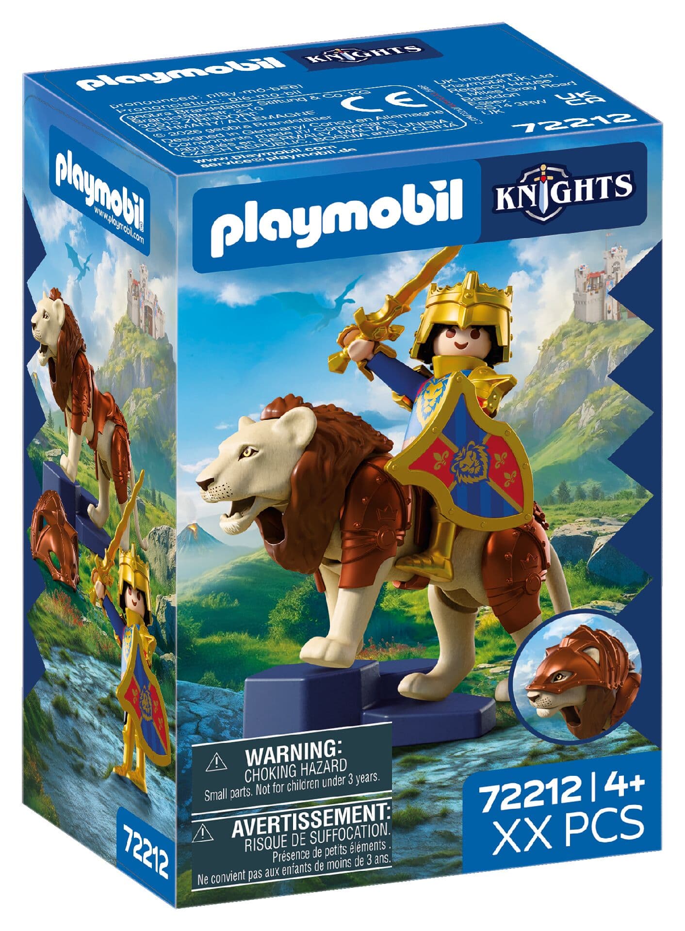 PLAYMOBIL 72212 Knights Löwe mit goldenem Ritter