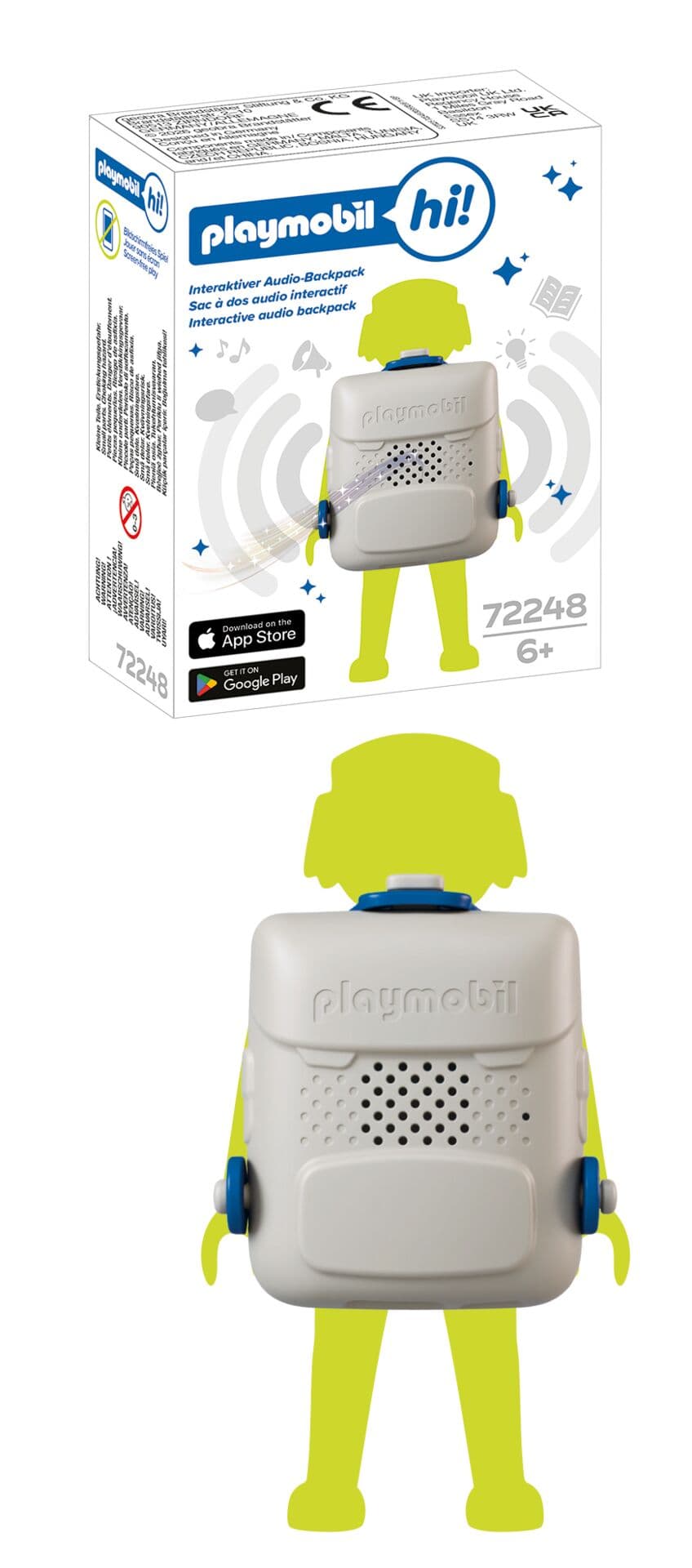PLAYMOBIL hi! 72248 Interaktiver Backpack  