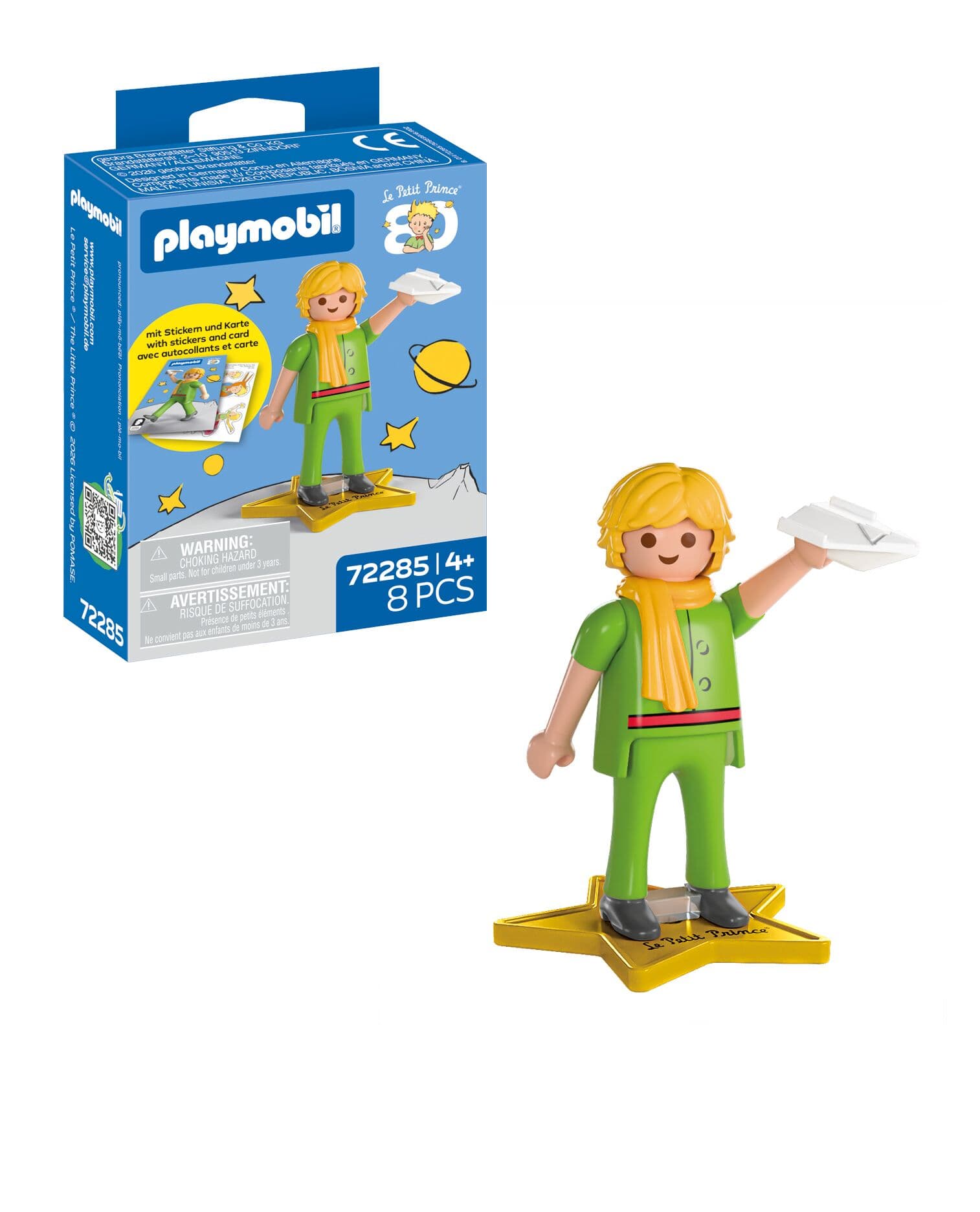 PLAYMOBIL 72285 Der Kleine Prinz Jubiläumsfigur mit Stern, Karte und Stickern ab 4 Jahren