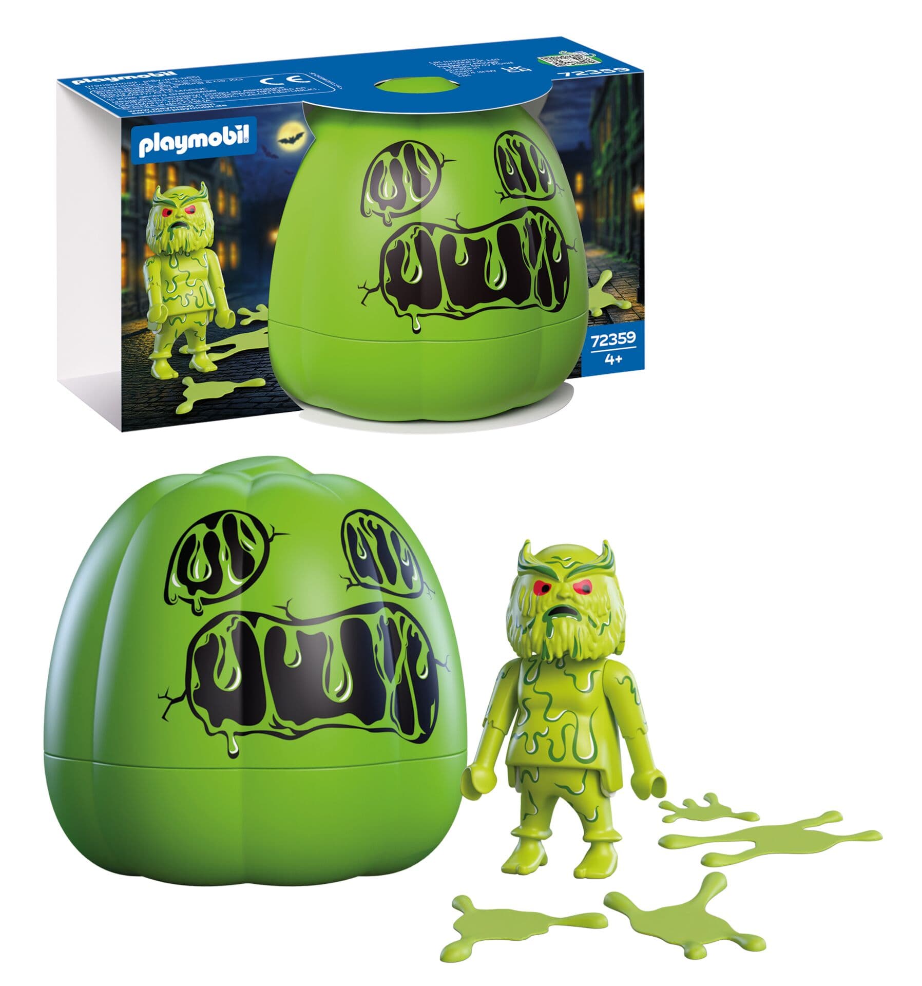 PLAYMOBIL 72359 Halloween Kürbis Schleimmonster mit Figur und Aufbewahrungsbox ab 5 Jahren