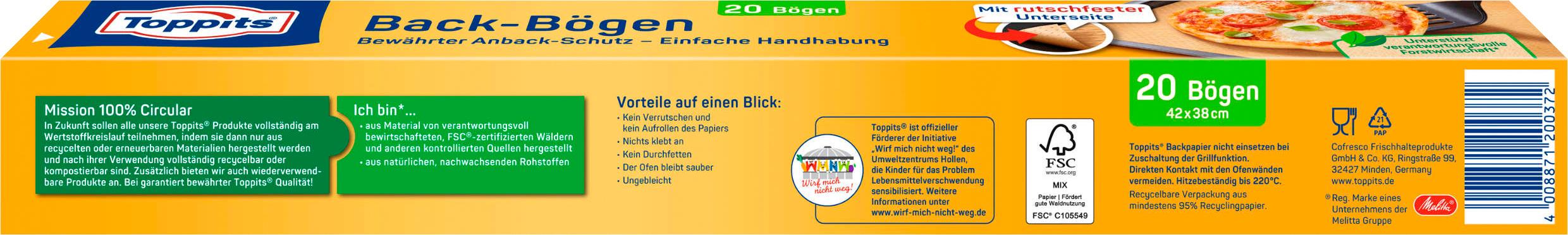 Produktbild Toppits Backpapier-Bögen Rutschfest 2 von 2