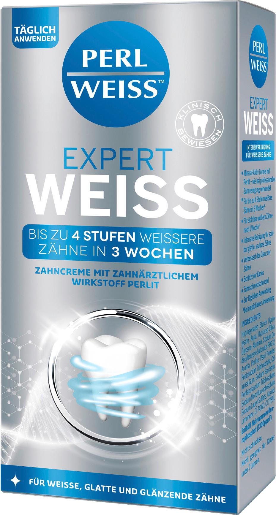 PERLWEISS™ Expert Weiss Zahnweiss Zahncreme
