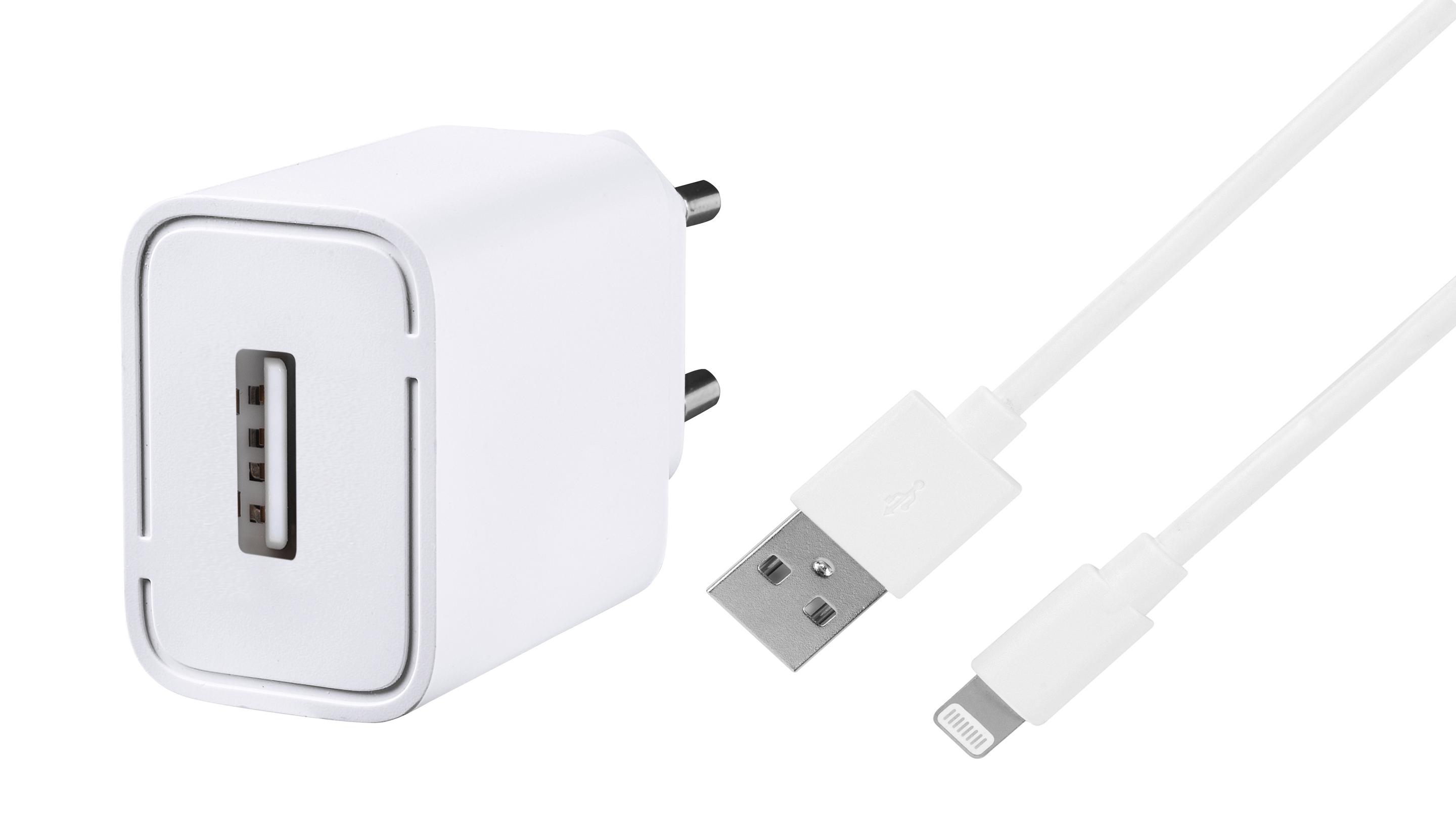 Produktbild Vivanco Fast Charger Set, Ladegerät inkl. Lightning Kabel für Apple, 12W 2 von 2