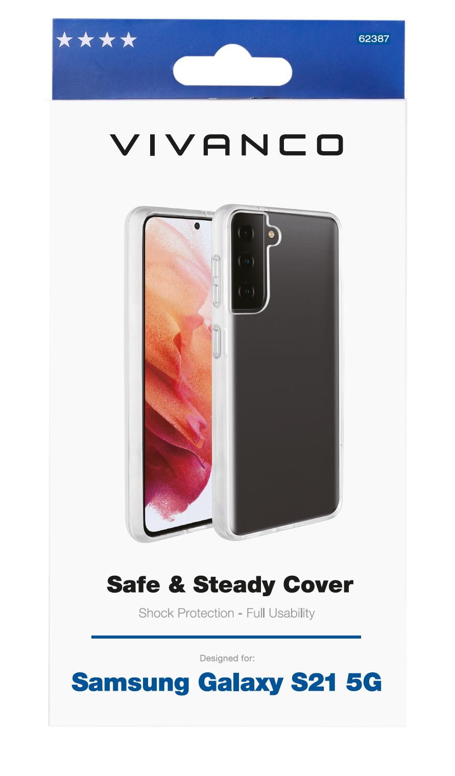 Vivanco Safe and Steady, Anti Shock Cover für Samsung Galaxy S21 5G