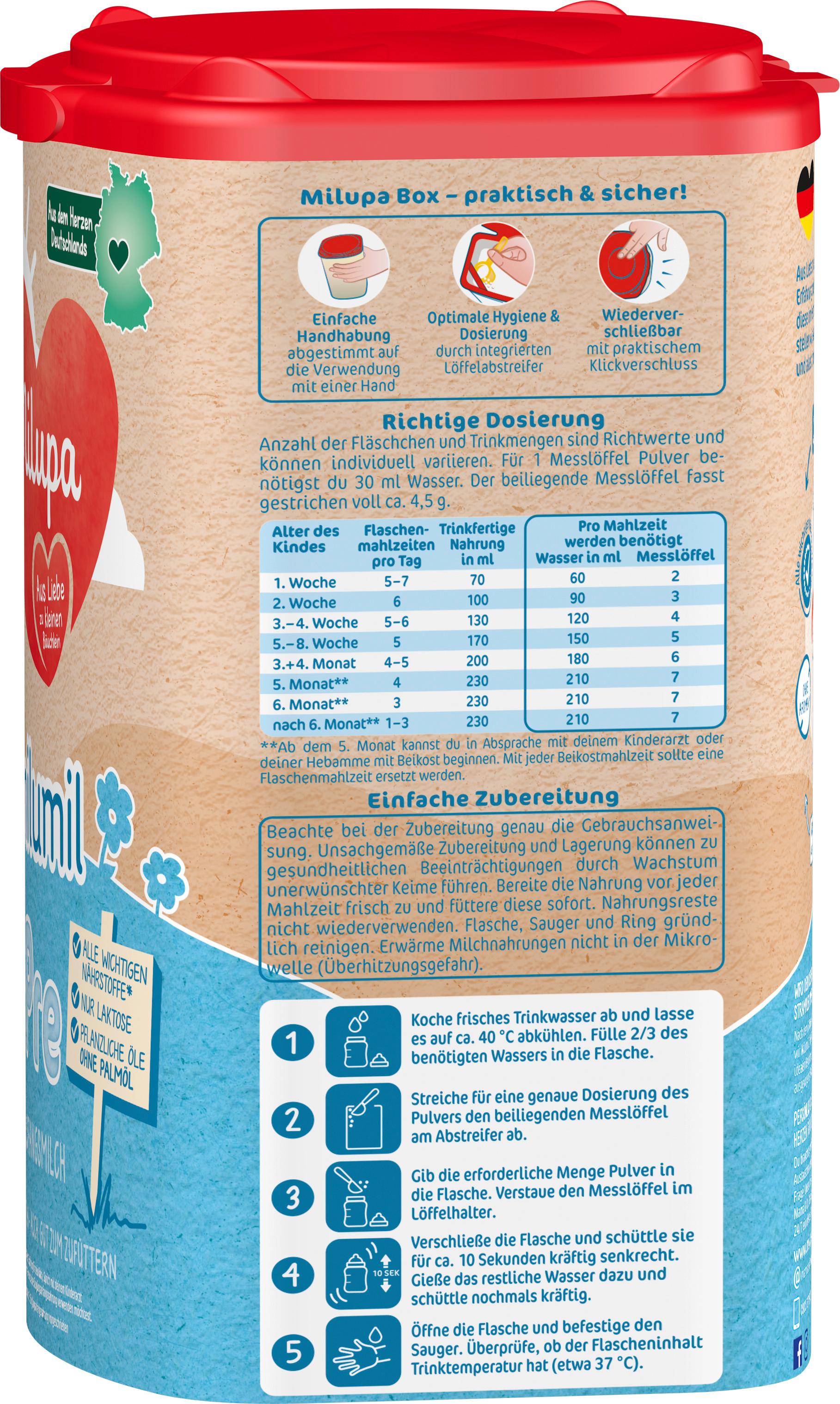Produktbild Milupa Milumil Pre Anfangsmilch 8 von 12