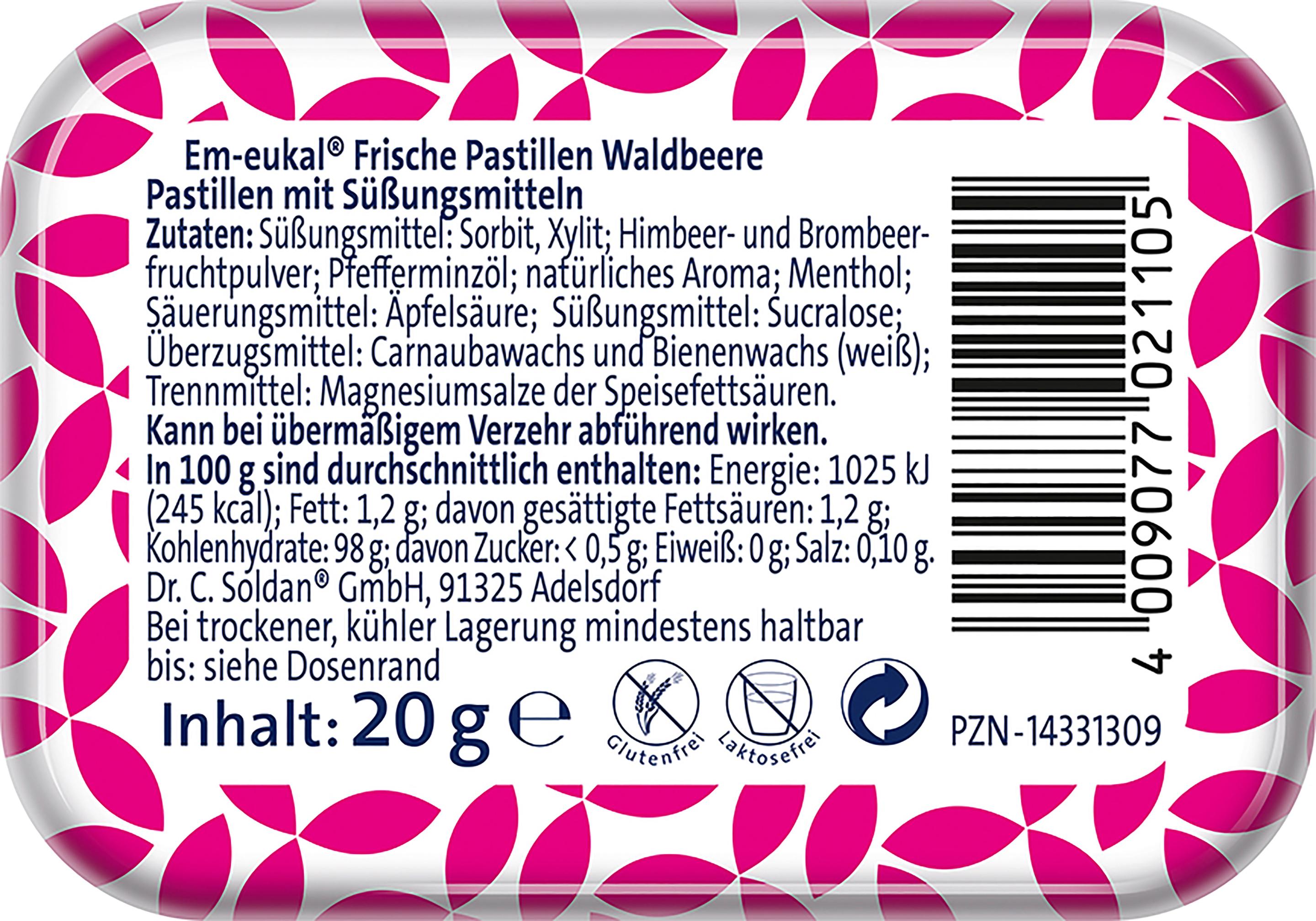 Produktbild Em-eukal Frische Pastillen Waldbeere zfr. 2 von 2