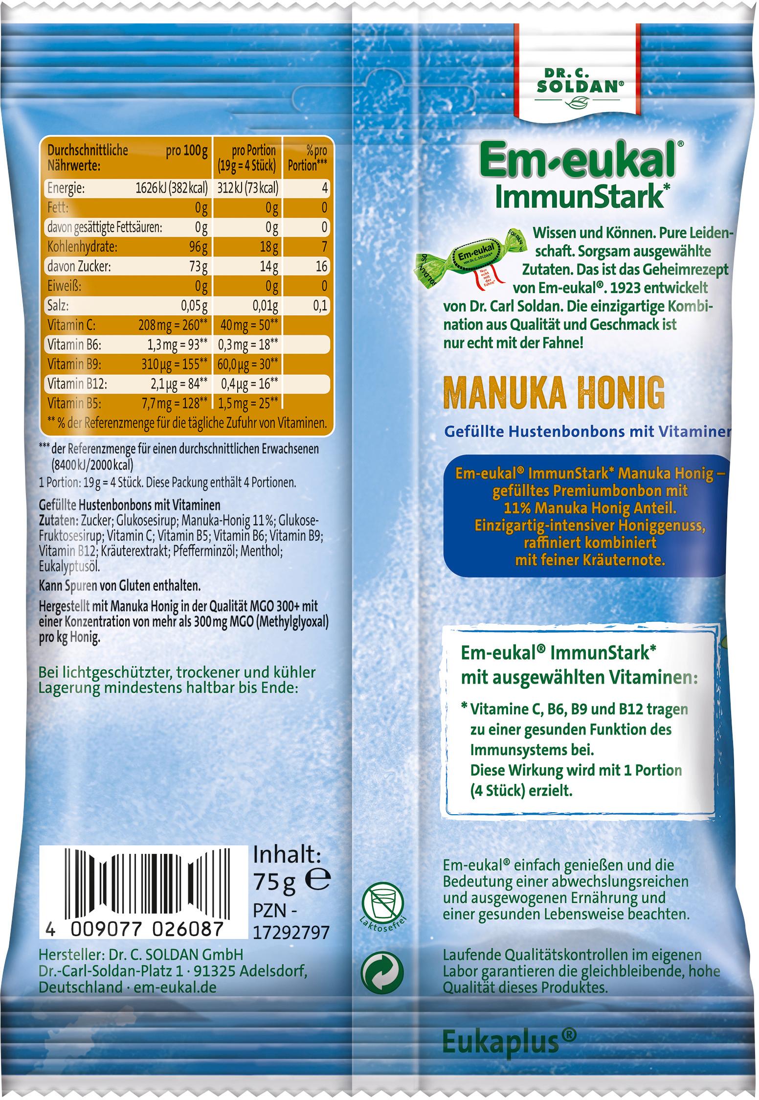 Produktbild Em-eukal ImmunStark Manuka-Honig gefüllt zuckerhaltig 2 von 2