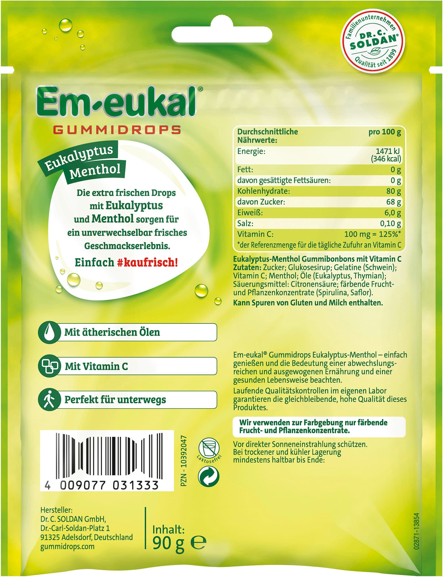 Produktbild Em-eukal Gummidrops Eukalyptus-Menthol zuckerhaltig 2 von 2