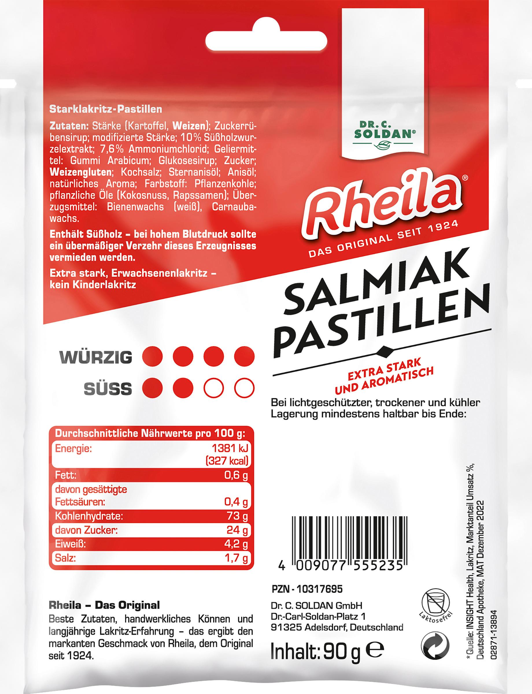 Produktbild Rheila Salmiak Pastillen zuckerhaltig 2 von 2