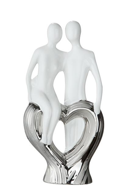 GILDE Keramik Skulptur herzlicher Rückhalt Francis H=24cm