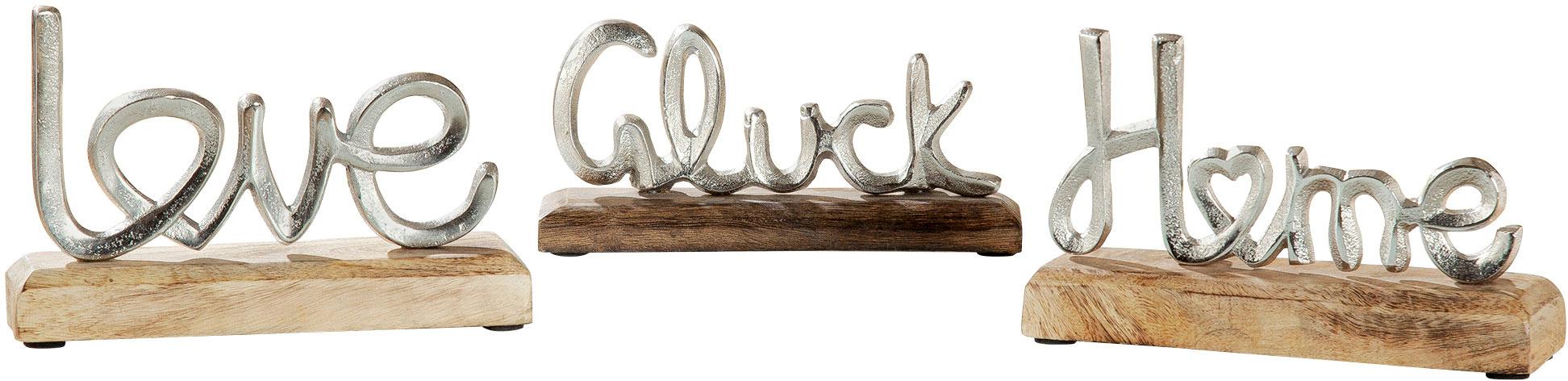 GILDE Schriftzug Home/Love/Glück