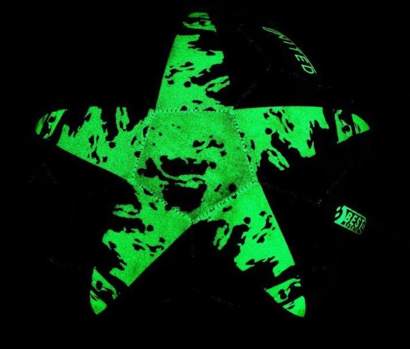 Produktbild Best - Fußball Glow In The Dark Stern grün, Größe 5 2 von 2