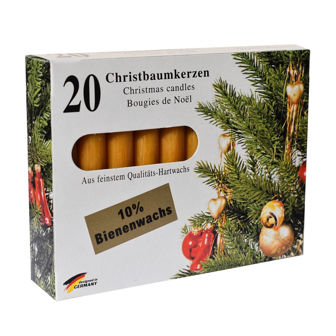 KCB Baumkerzen Bienenwachs 20er Pack