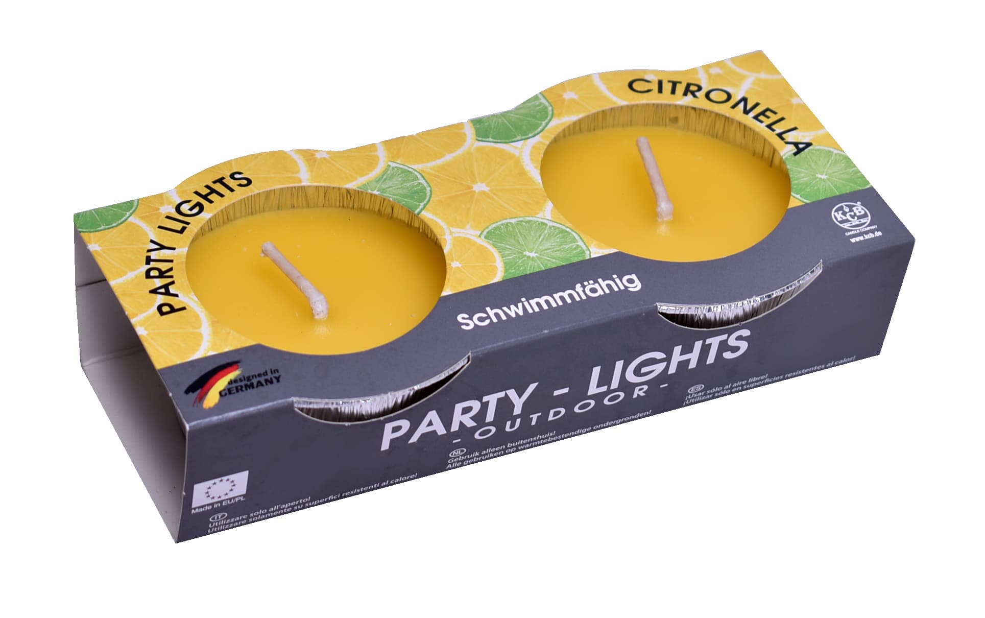 KCB Citronella Party Lichter Ø8cm 2er Pack