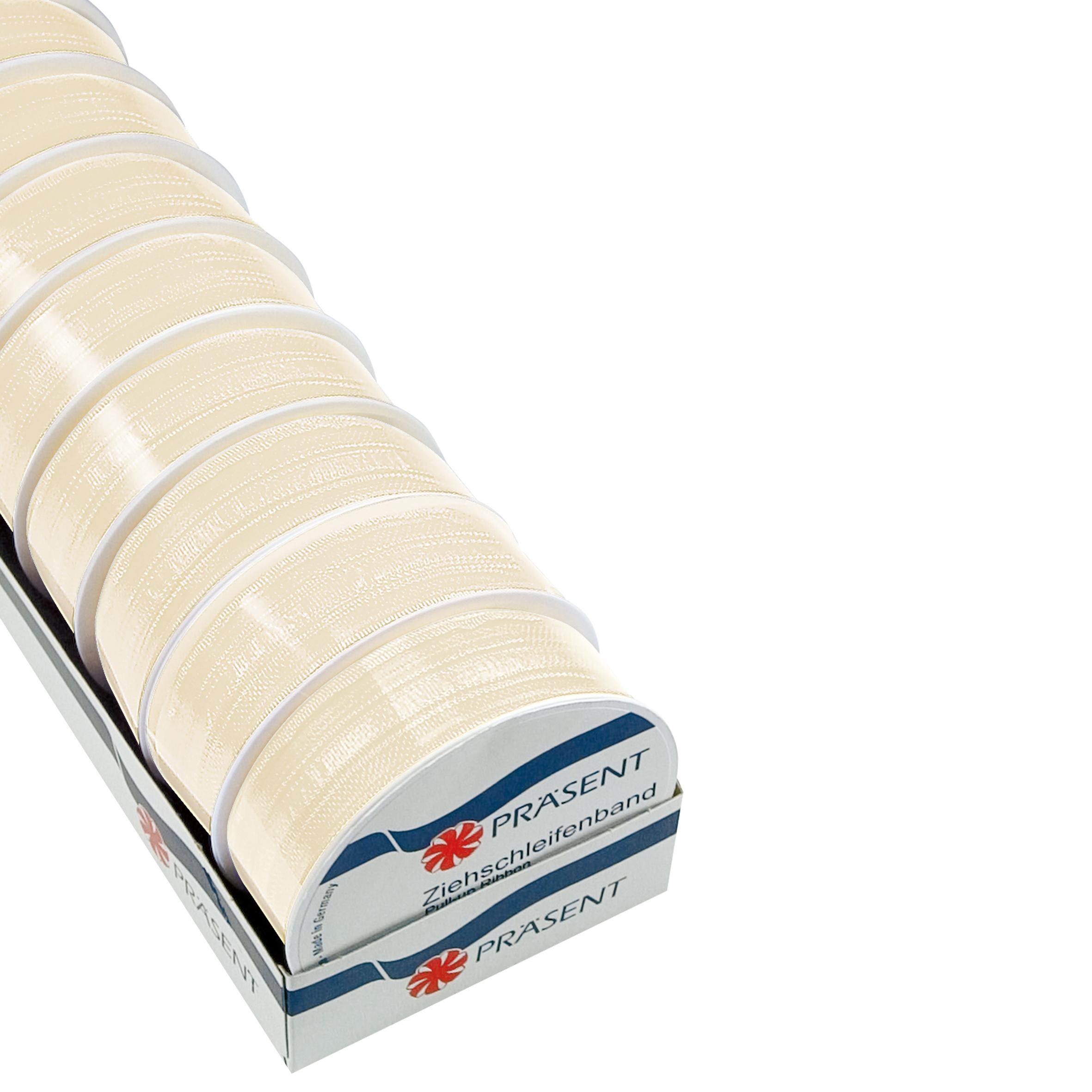 PRÄSENT Zierschleifenband creme