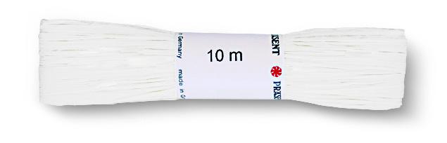 PRÄSENT Raffia Bastband Strängchen weiss