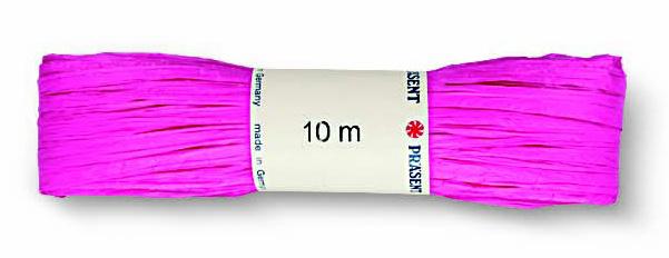 PRÄSENT Raffia Bastband Strängchen pink