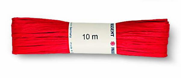 PRÄSENT Raffia Bastband Strängchen rot