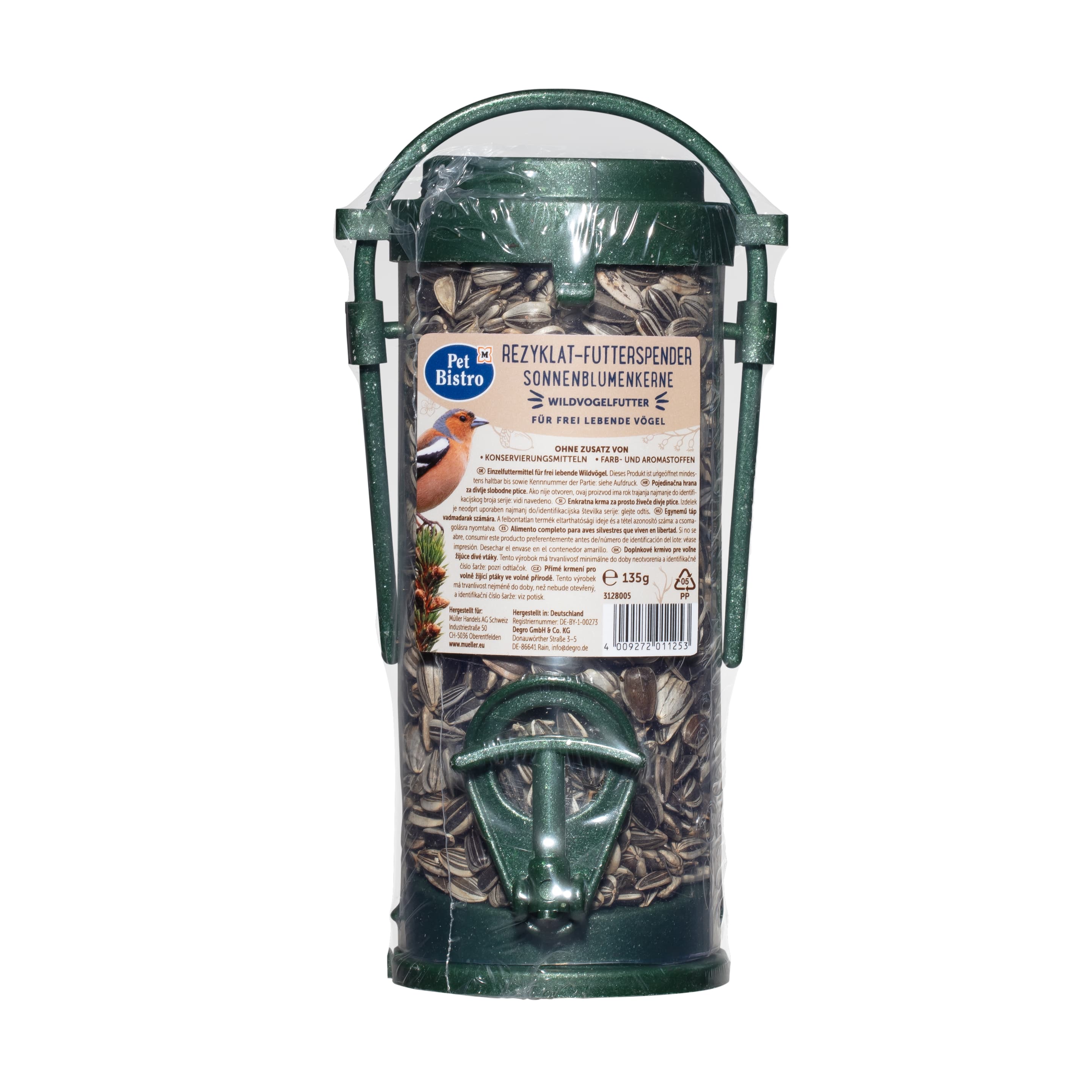 Pet Bistro Vogelfutter Spender mit Sonnenblumenkernen
