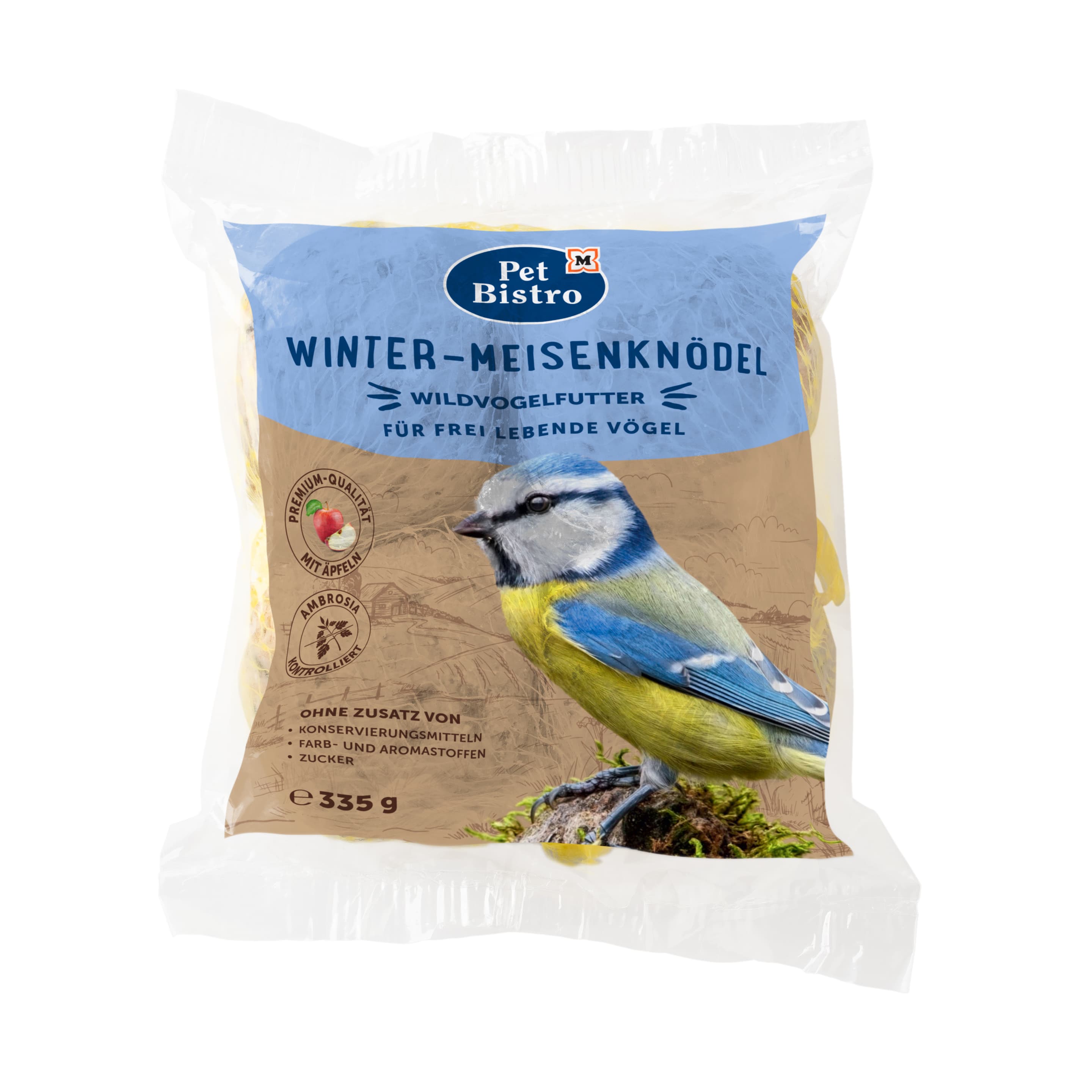 Pet Bistro Vogelfutter Premium Winter Meisenknödel 4er Pack