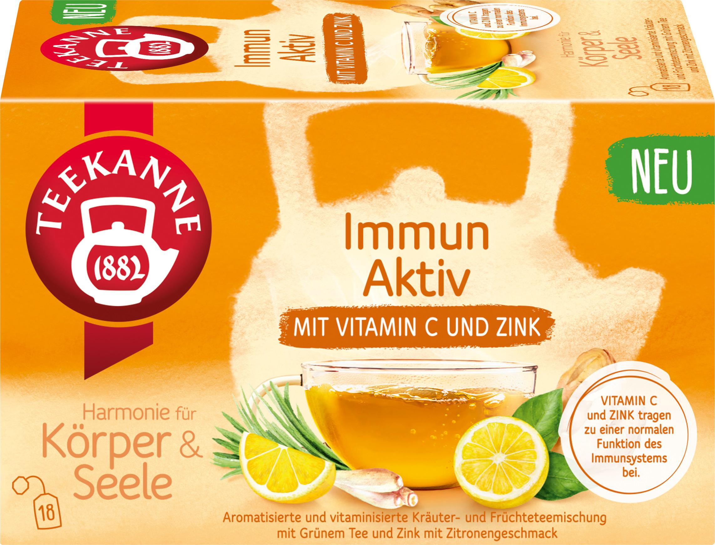 Teekanne Immun Aktiv mit Vitamin C und Zink