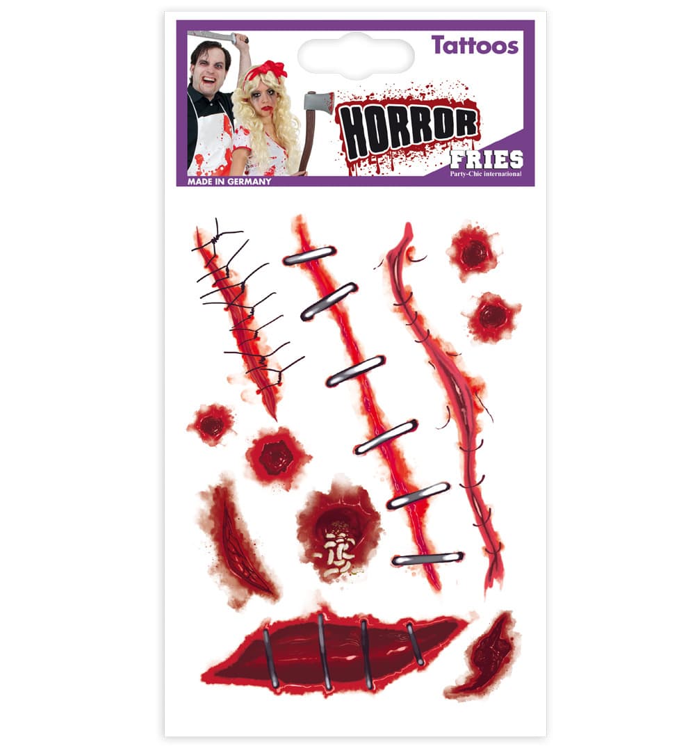 Produktbild FRIES 31561 - TATTOOS ZOMBIE-NARBE, 1 STÜCK, SORTIERT 2 von 4